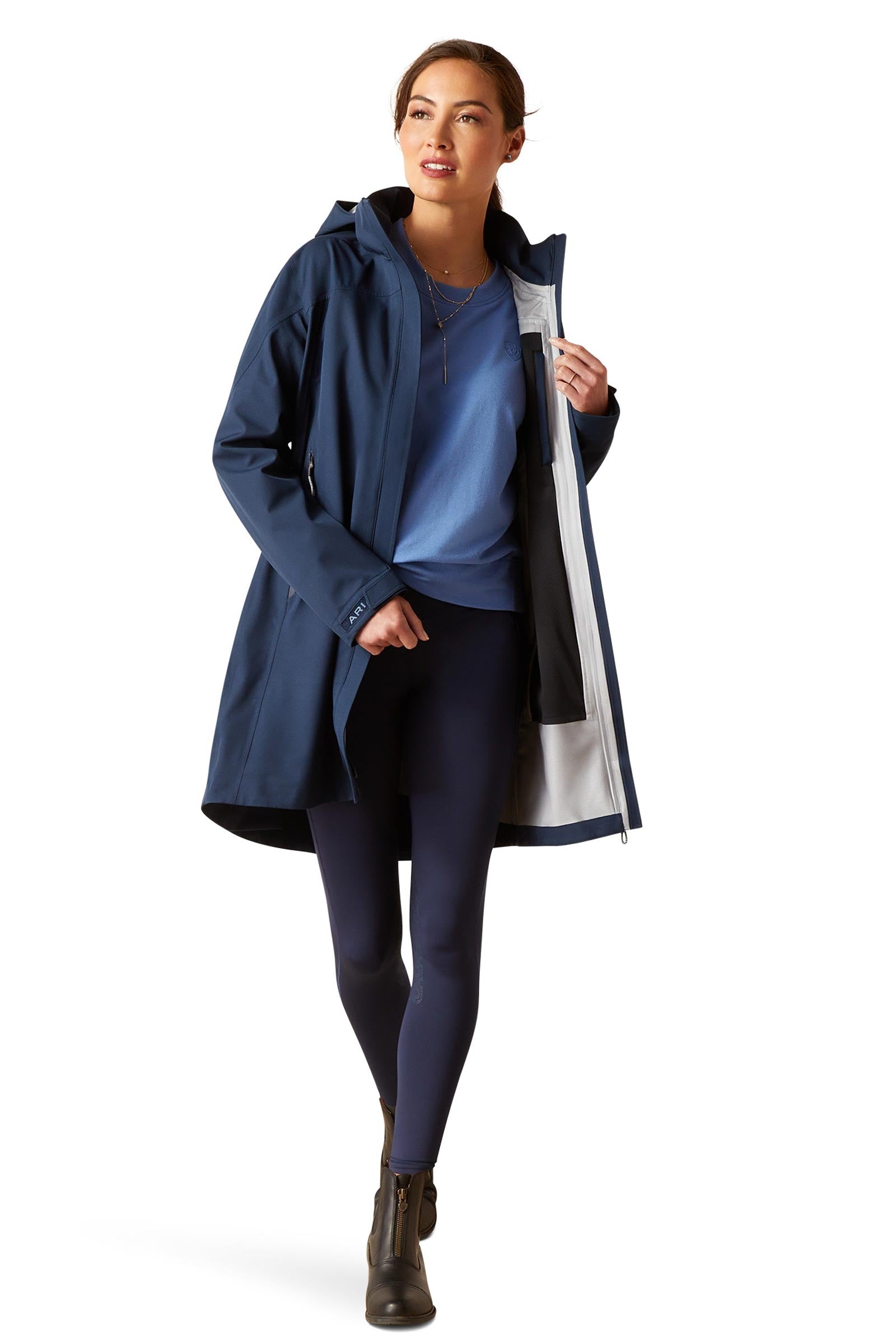 Ariat Coastal H2O Damen langer wasserdichter Parka Damen Reitbekleidung