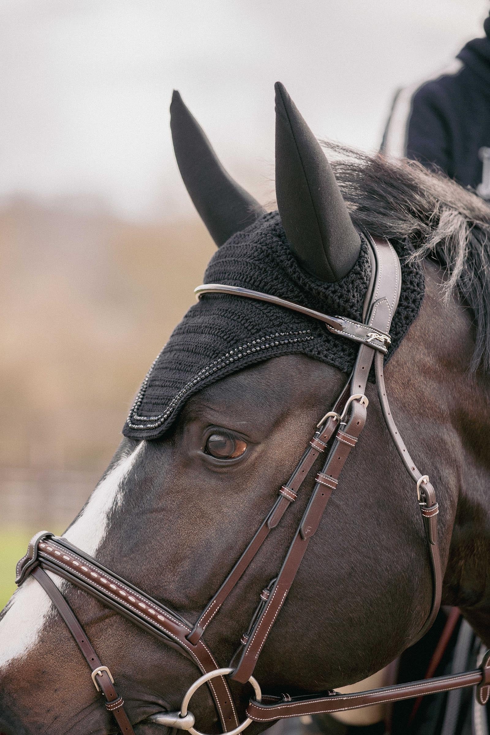 PENELOPE Soundless Fly Mask With Strass Antifly Protection for Horses