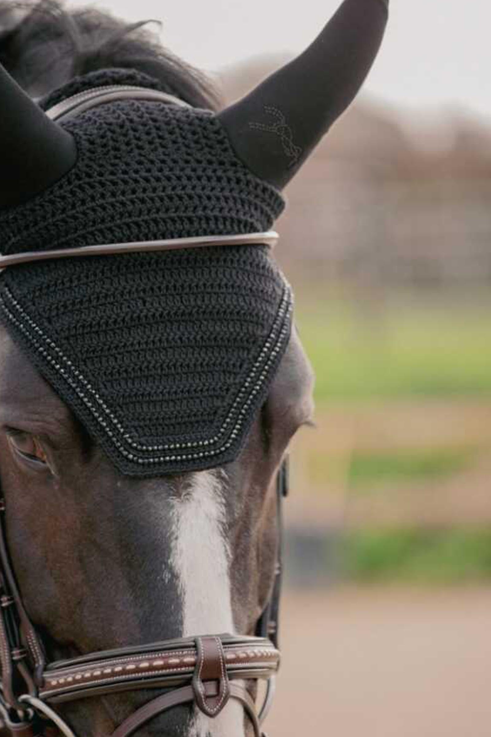 PENELOPE Soundless Fly Mask With Strass Antifly Protection for Horses