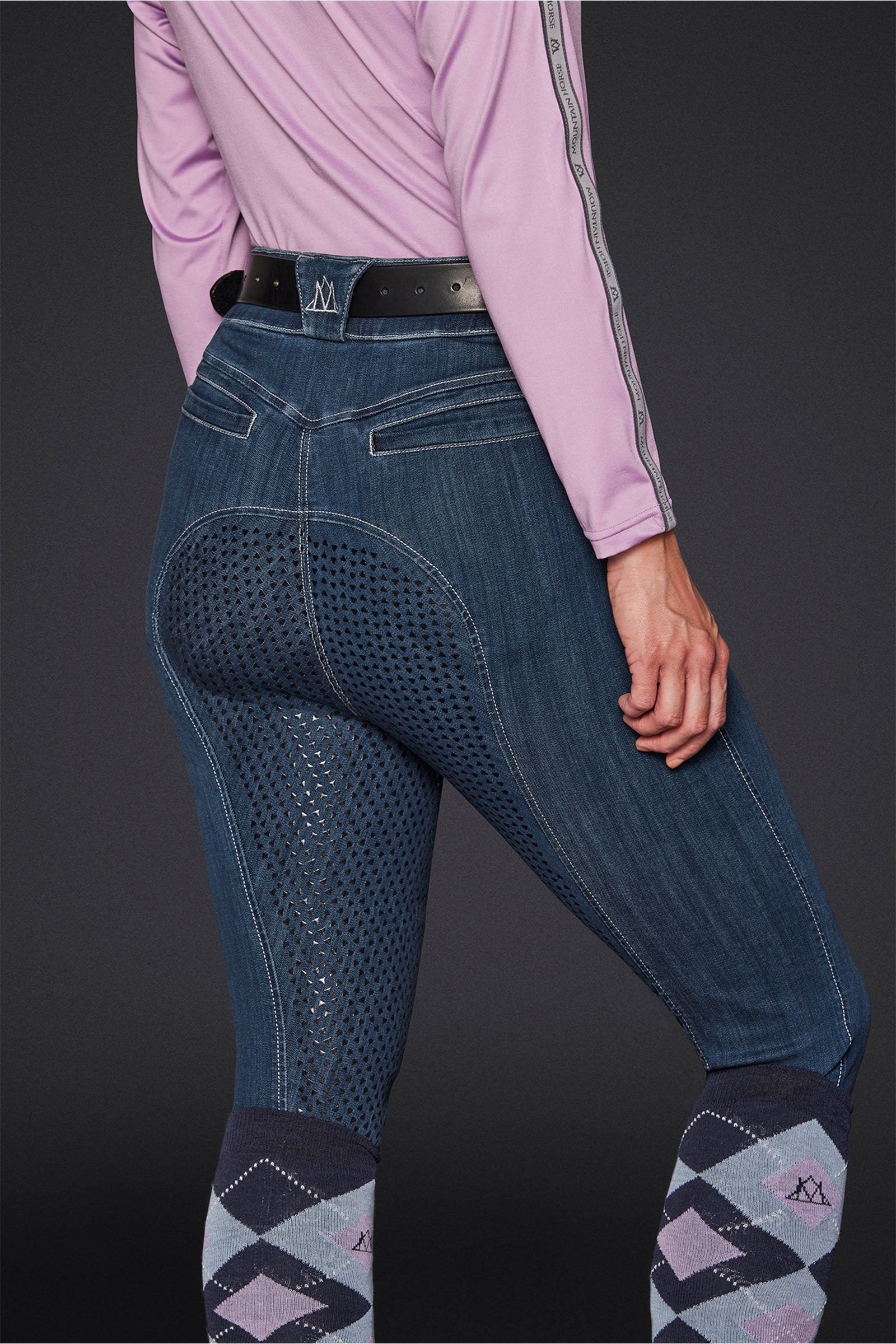 Mountain Horse Dream Women´s Denim Breeches With Full Grip Womens Breeches