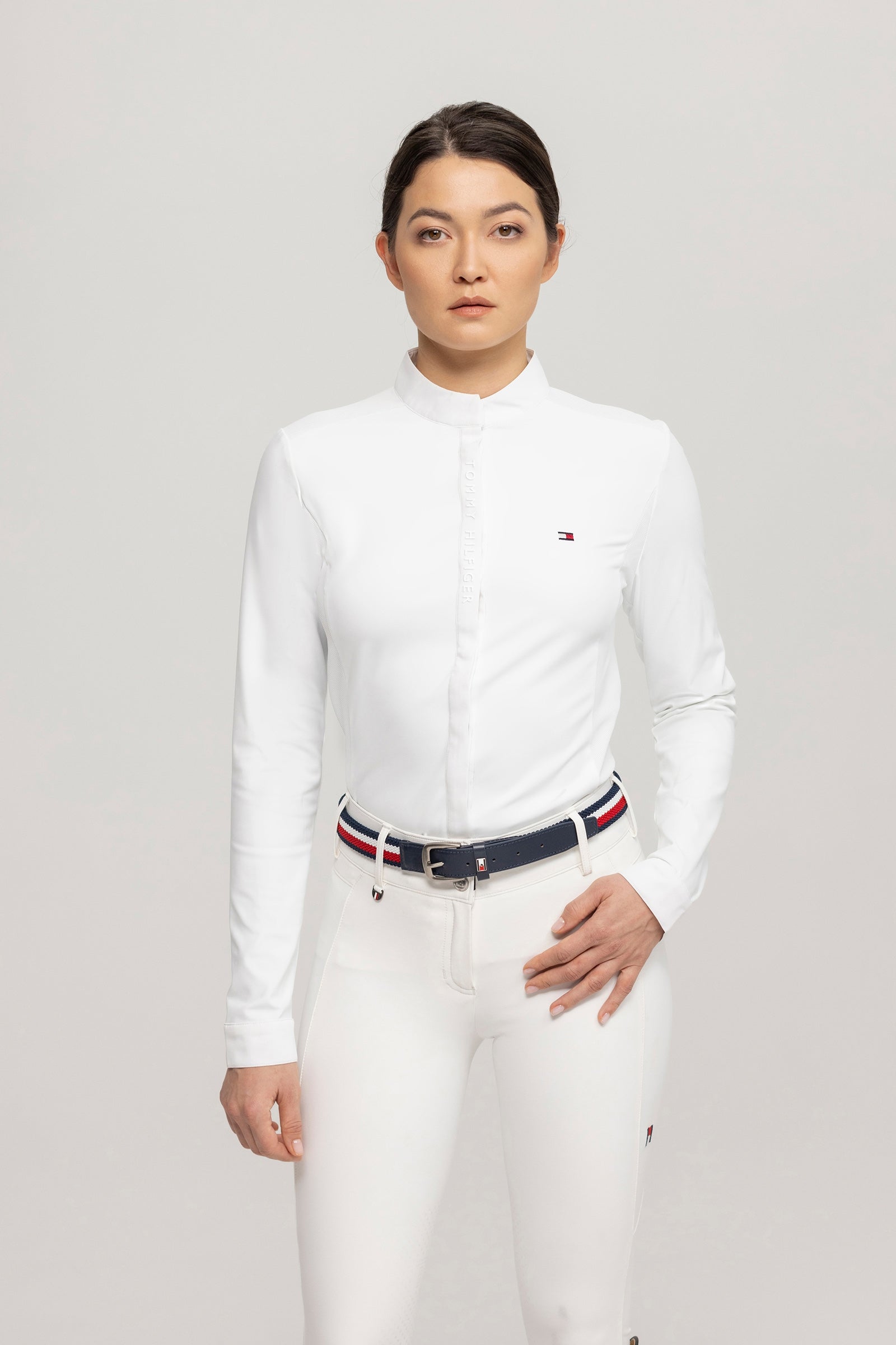 Tommy Hilfiger Equestrian Charlotte Damen Turniershirt mit Knopfleiste Damen Reitbekleidung