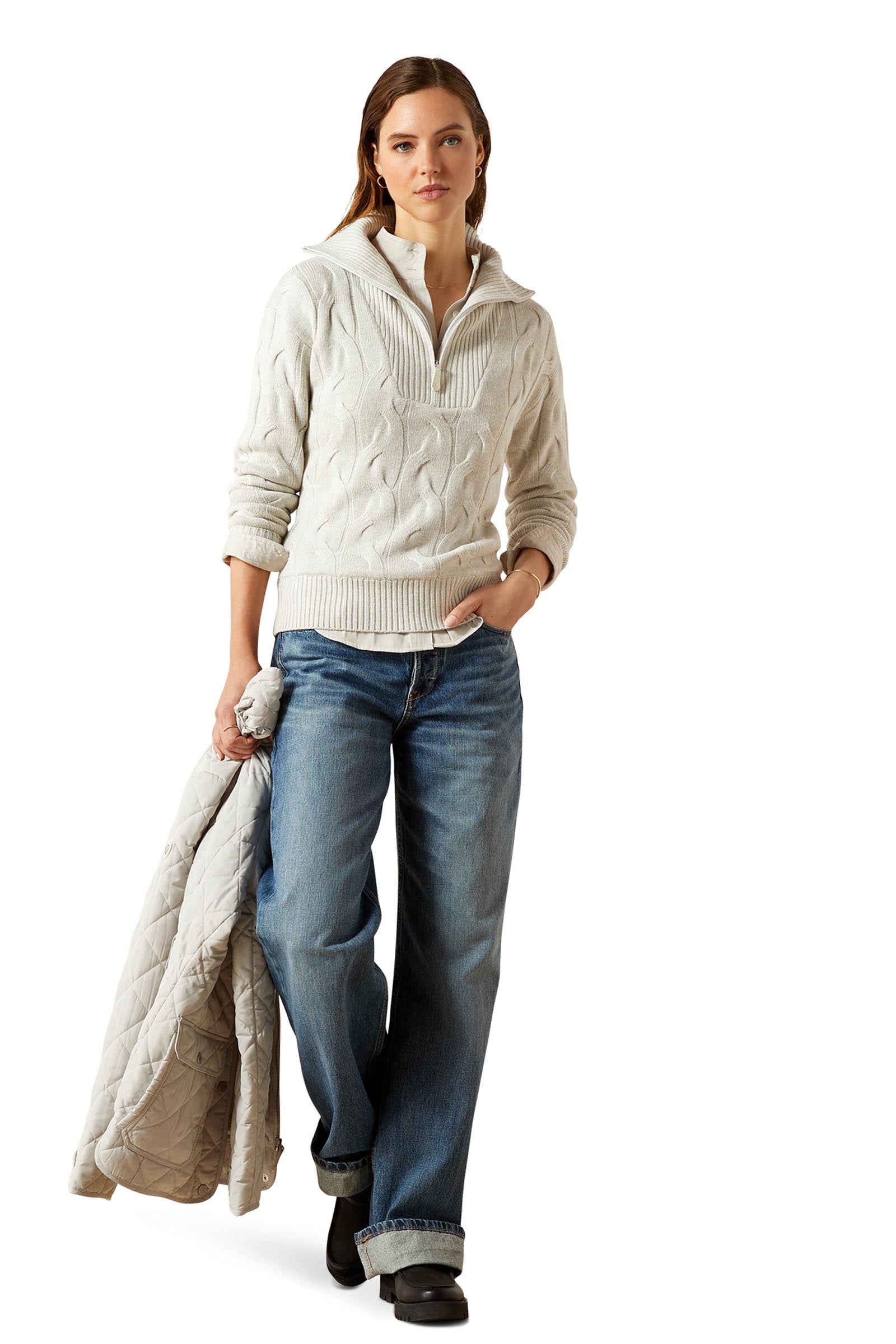 Ariat Alamere Women´s Sweater With 1/2 Zip Women’s Riding Clothing