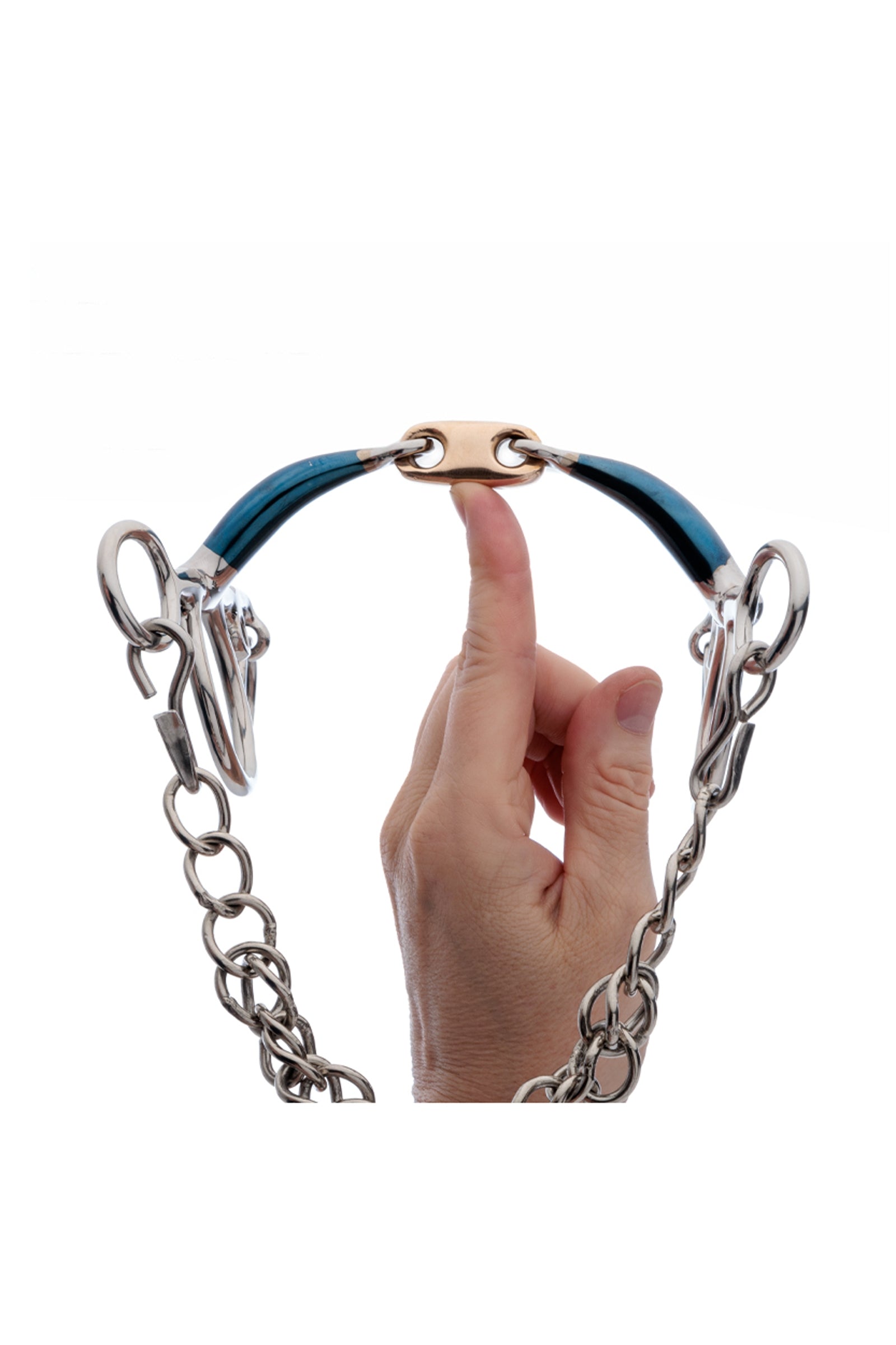 Kavalkade Ergonomic Pelham Double Jointed, Lock Up, Short, 14 mm Horse Bits