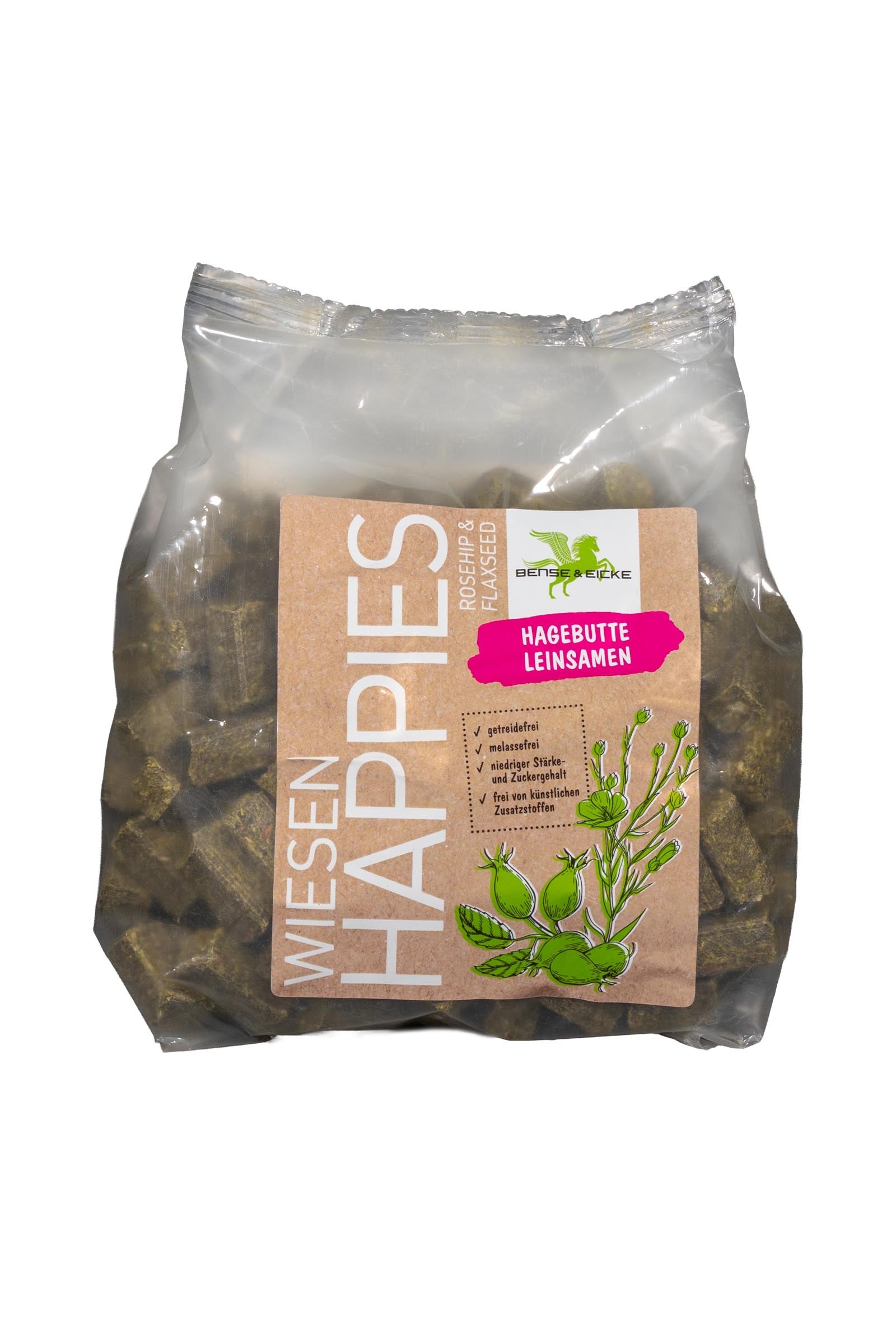 Bense & Eicke Meadows Happies Rosehip Flaxseed, 1kg Horse Feed & Nutrition