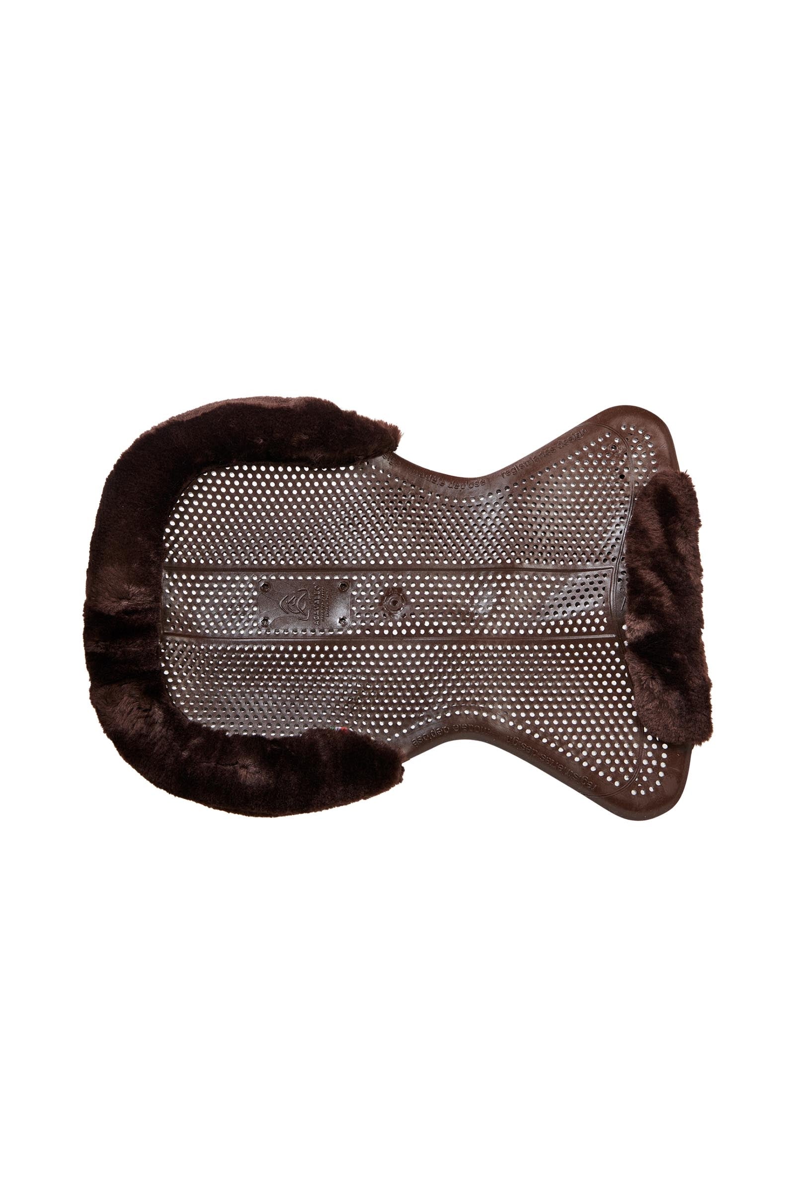 Acavallo Gel Non Slip Classic With Faux Sheepskin Cut-Out Flat Saddle Pads