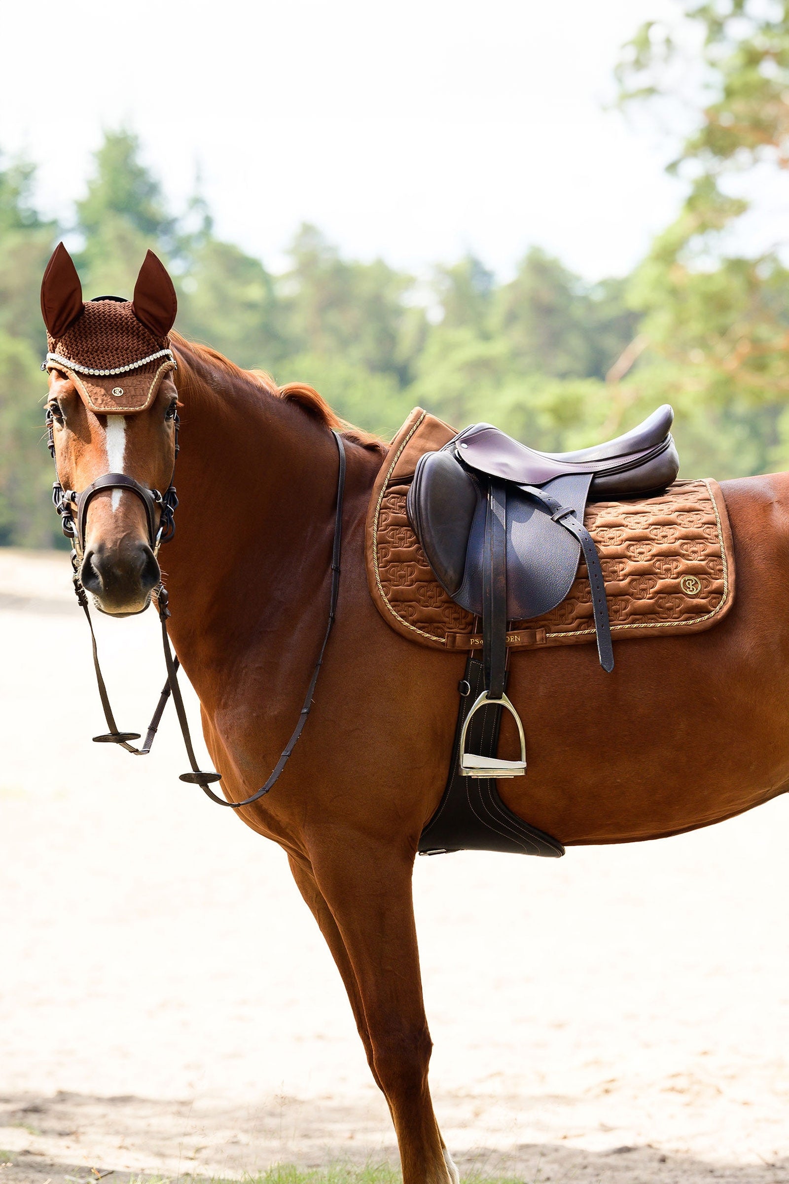 PS of Sweden Saddle Pad Velvet Monogram Jump Saddle Pads
