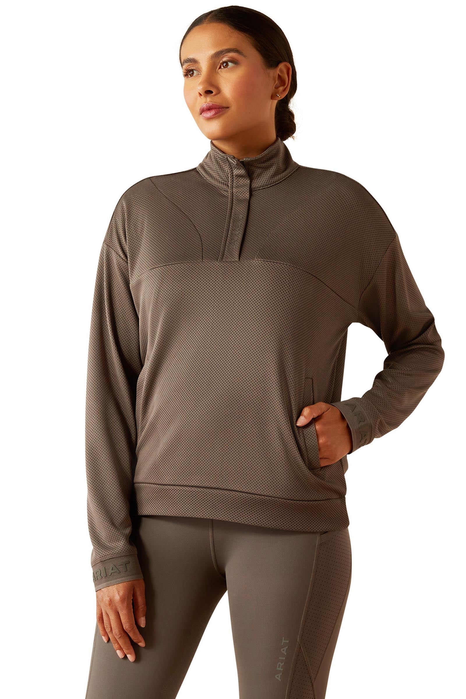 Ariat Breathe Damen Sweatshirt mit 1/2 Reißverschluss Damen Reitbekleidung