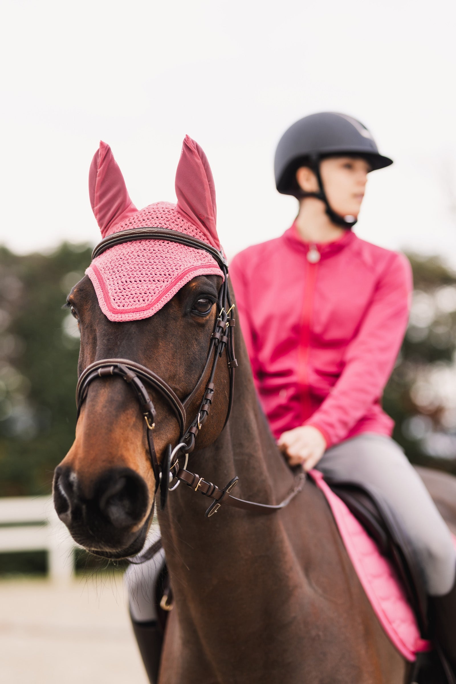 Horze Rose Tonique Fly Hood Antifly Protection for Horses