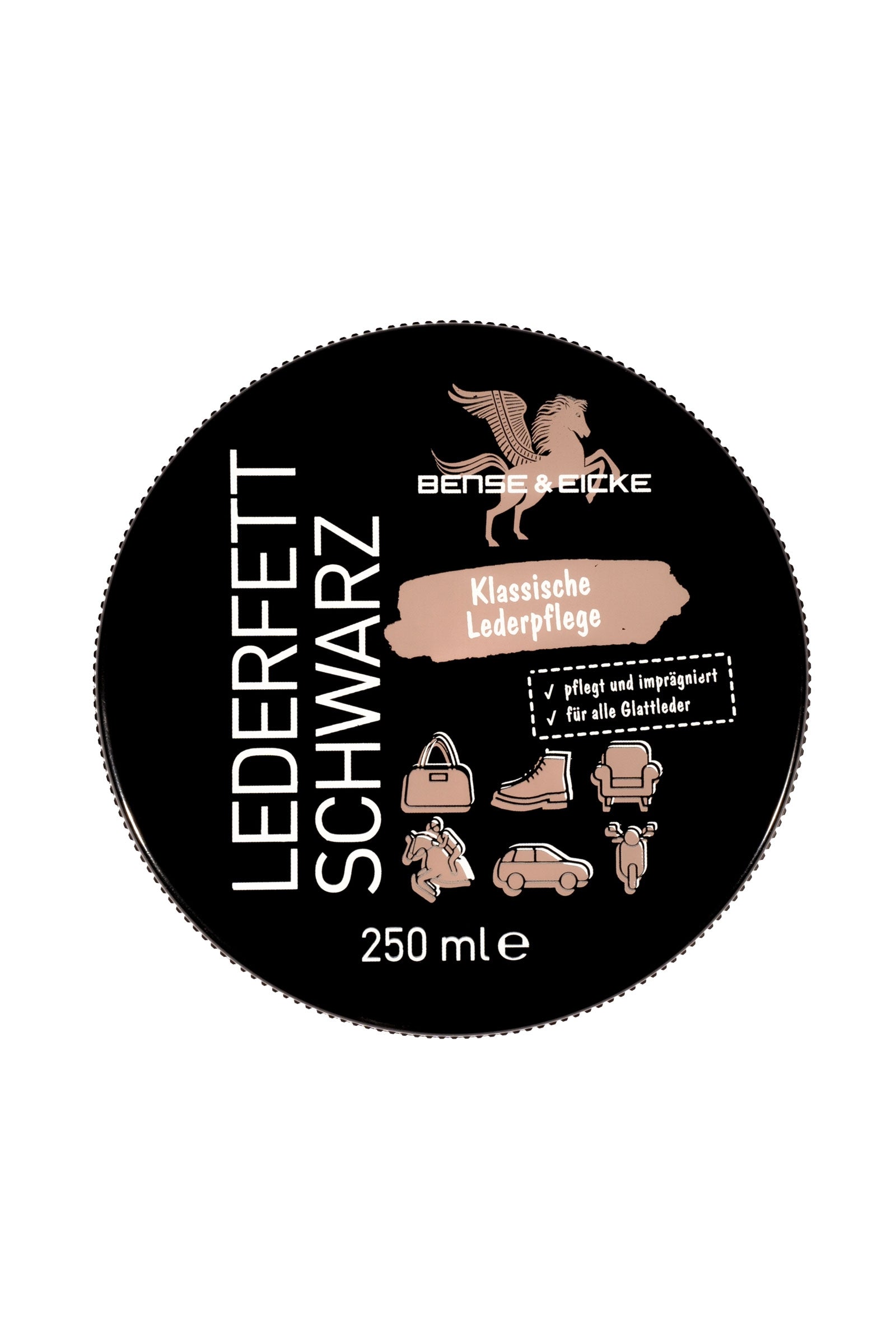 Bense & Eicke Schwarzes Lederfett, 250 ml Pflege