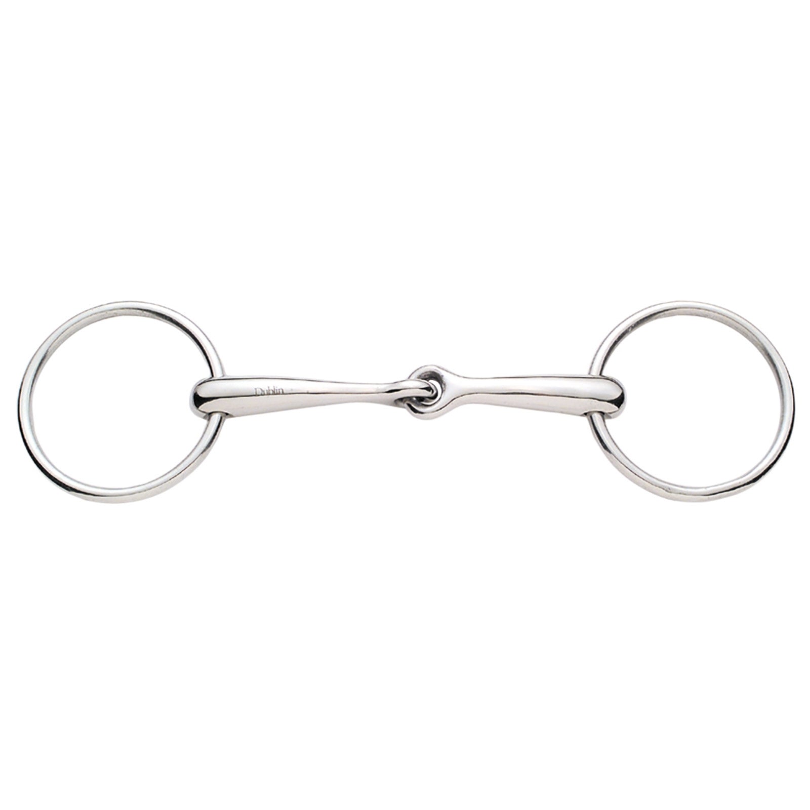 Korsteel Stainless Steel Solid Mouth Jointed 16mm Loose Ring Snaffle Bit Gebisse