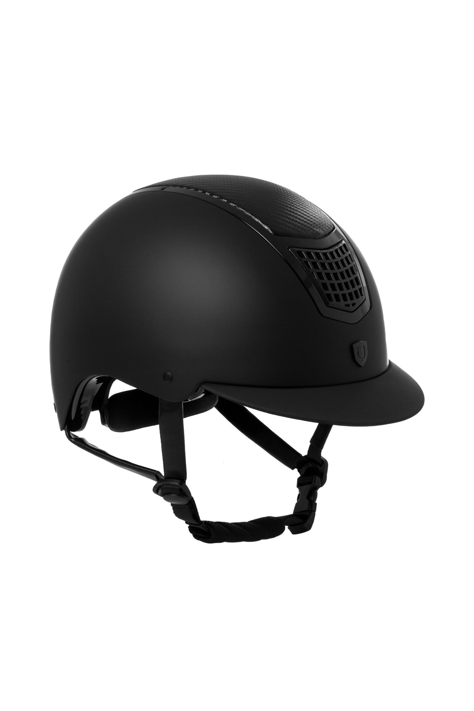 Equestro Unisex Helmet Carbon Insert and Shiny Frame Homologation En 1384-2023 Safety Equipment
