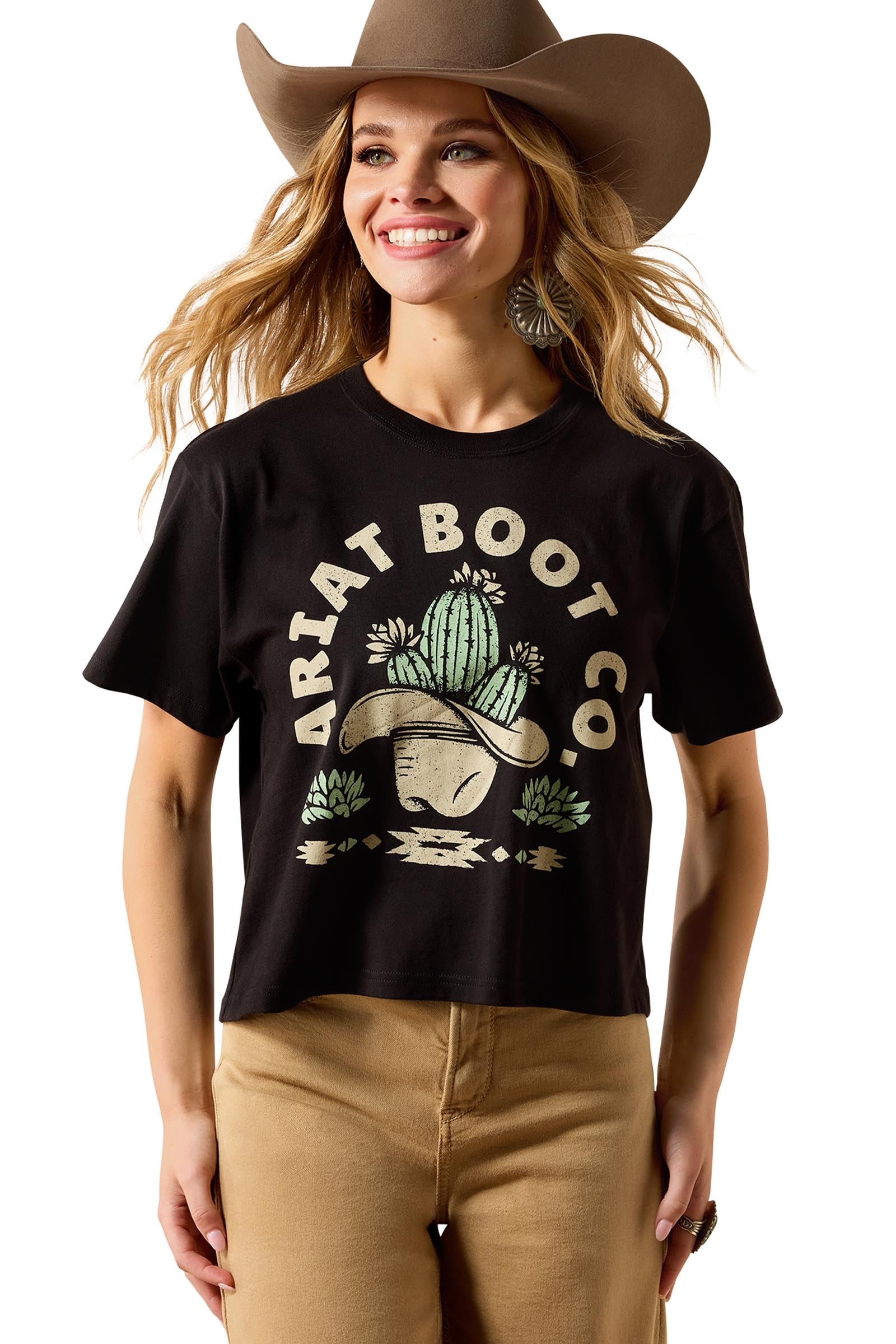 Ariat Women's Ariat Cacti Cowboy Hat T-Shirt Women’s Riding Clothing