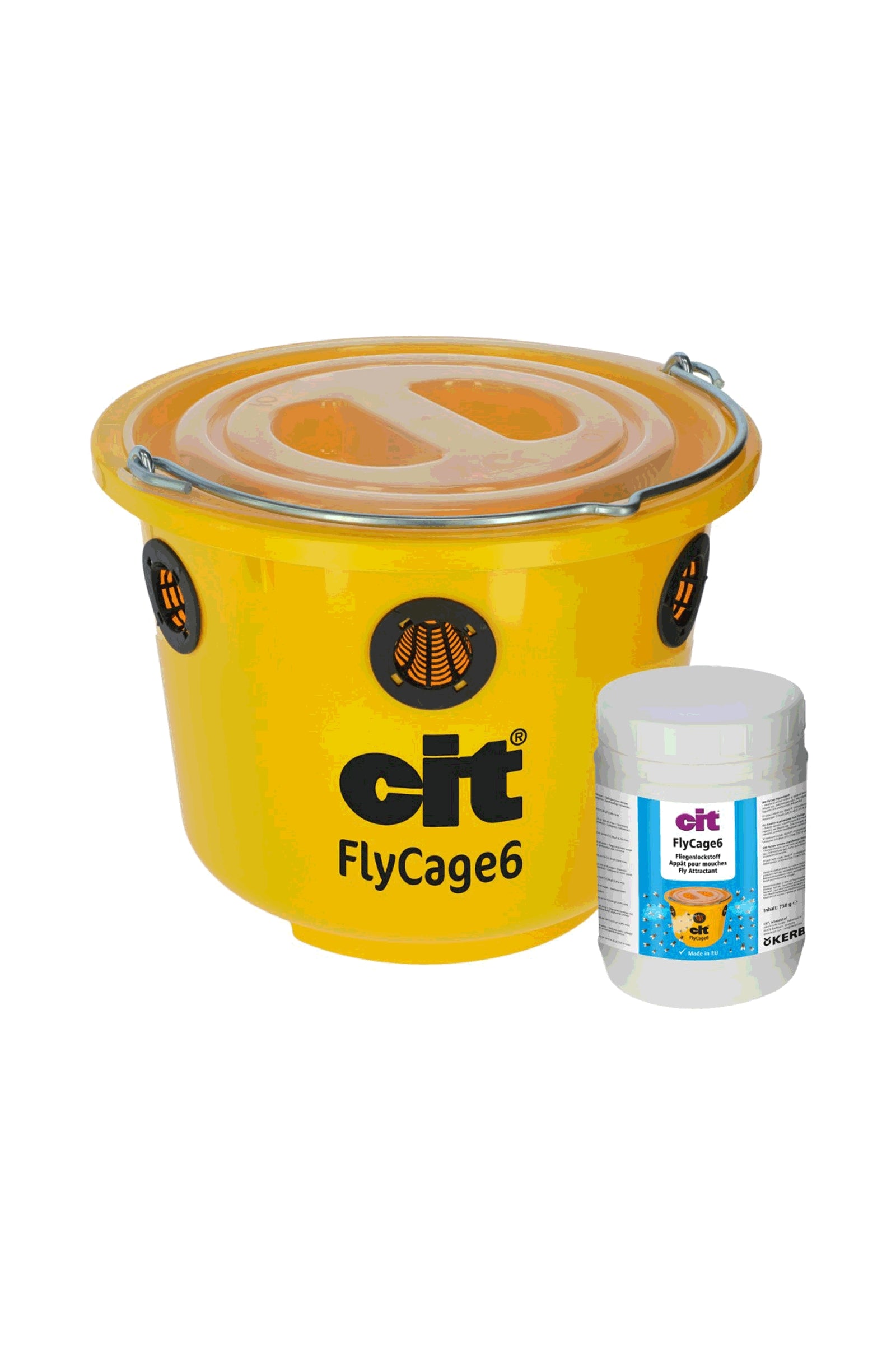 Kerbl Cit FlyCage6 Fliegenfalle, Set inkl. 750 g Lockstoff Fliegenschutz