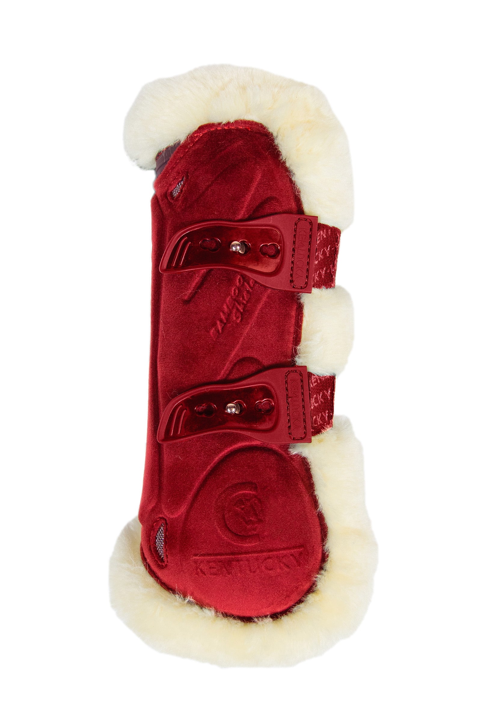 Kentucky Horsewear Bamboo Elastik Gamaschen mit veganem Lammfell Leg Protection & Hoof Protection for Horses