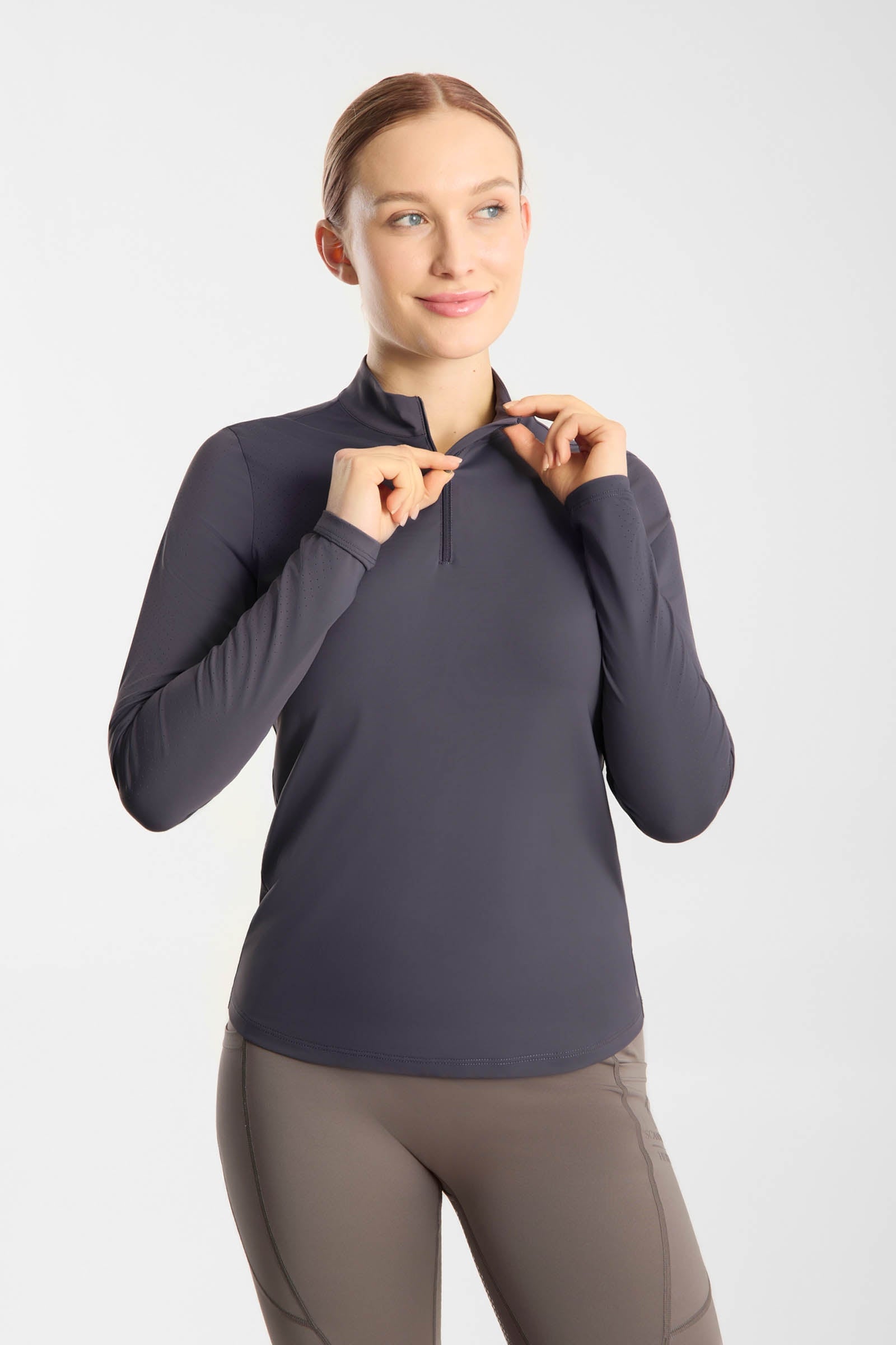 Horze Emmie Damen kühlendes Funktionsshirt mit langen Ärmeln Damen Reitbekleidung