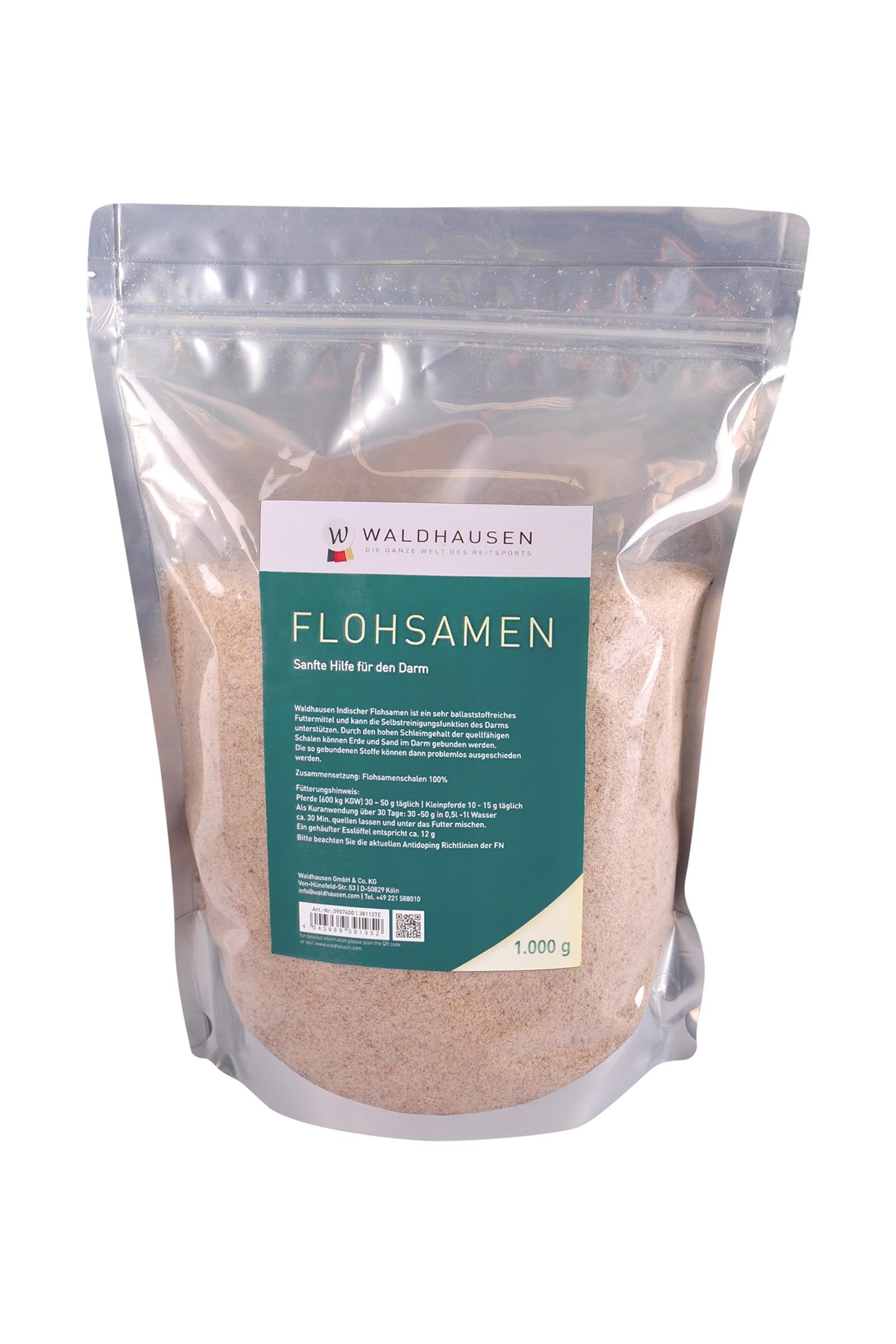 Waldhausen Flohsamen - Sanfte Hilfe für den Darm, 1kg Horse Feed & Nutrition
