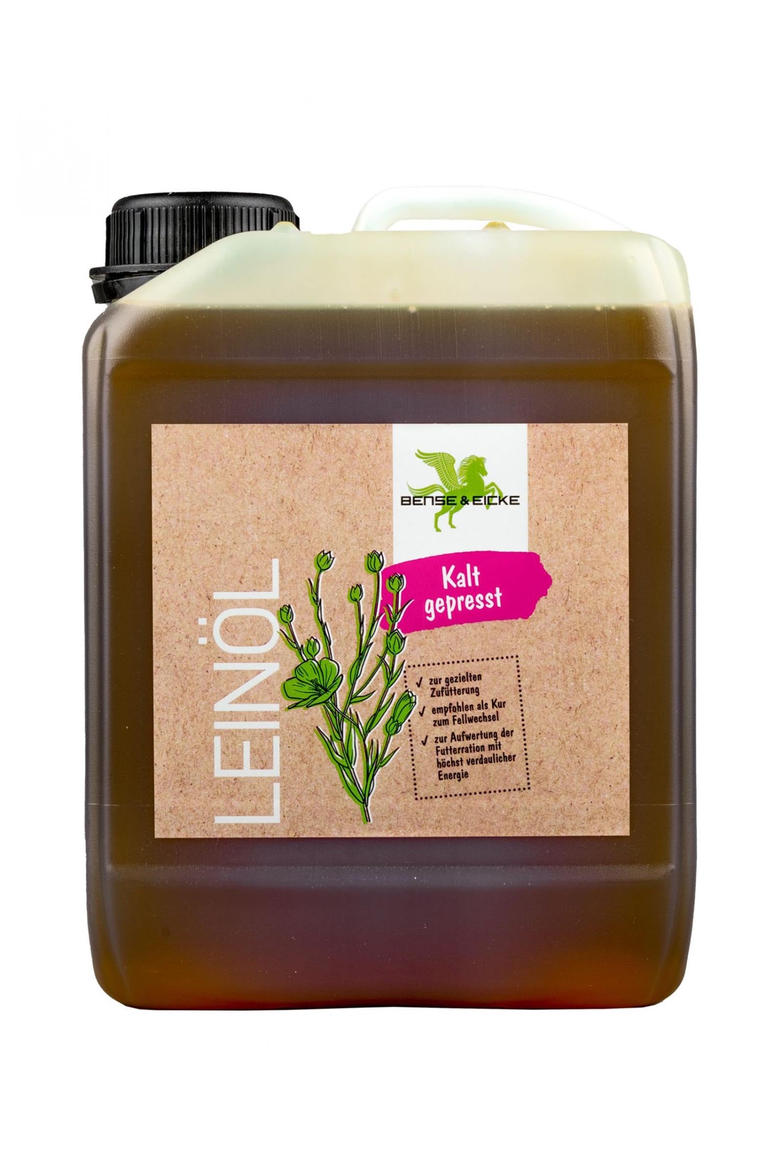 Bense & Eicke Leinöl kaltgepresst, 5 l Horse Feed & Nutrition