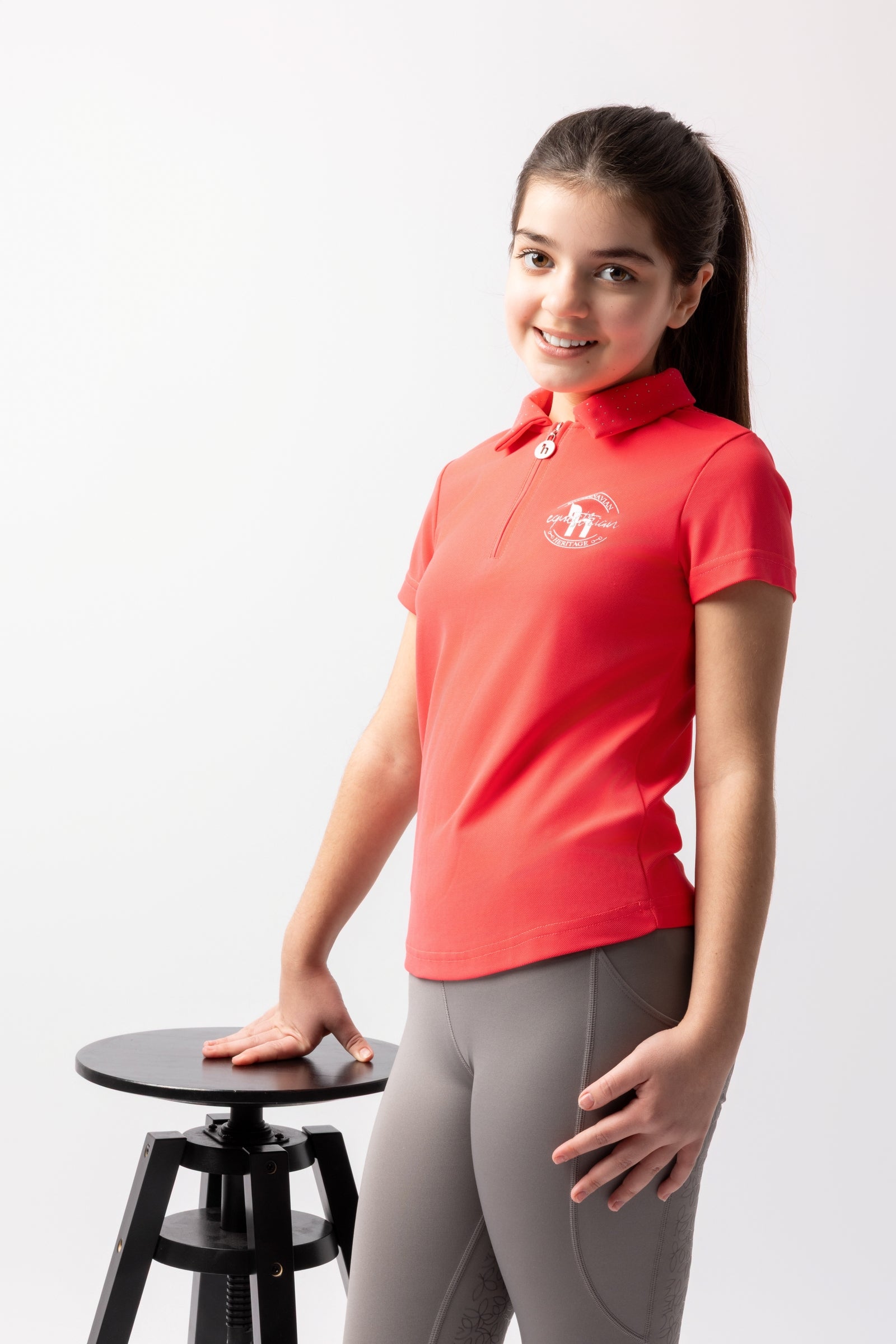 Horze Fay Kinder Poloshirt Kinder Reitbekleidung