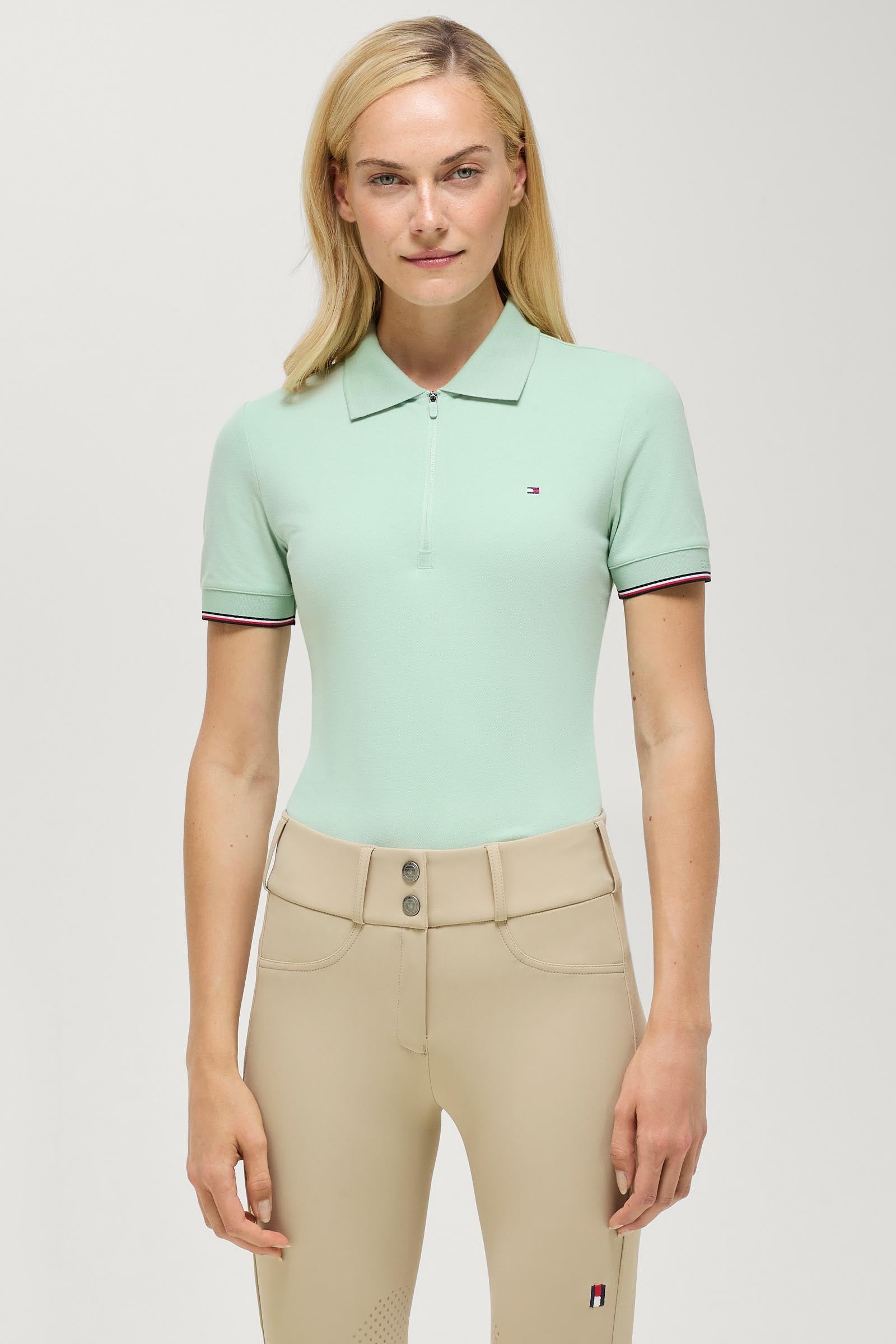 Tommy Hilfiger Equestrian Anaheim Damen Poloshirt mit Reißverschluss Damen Reitbekleidung