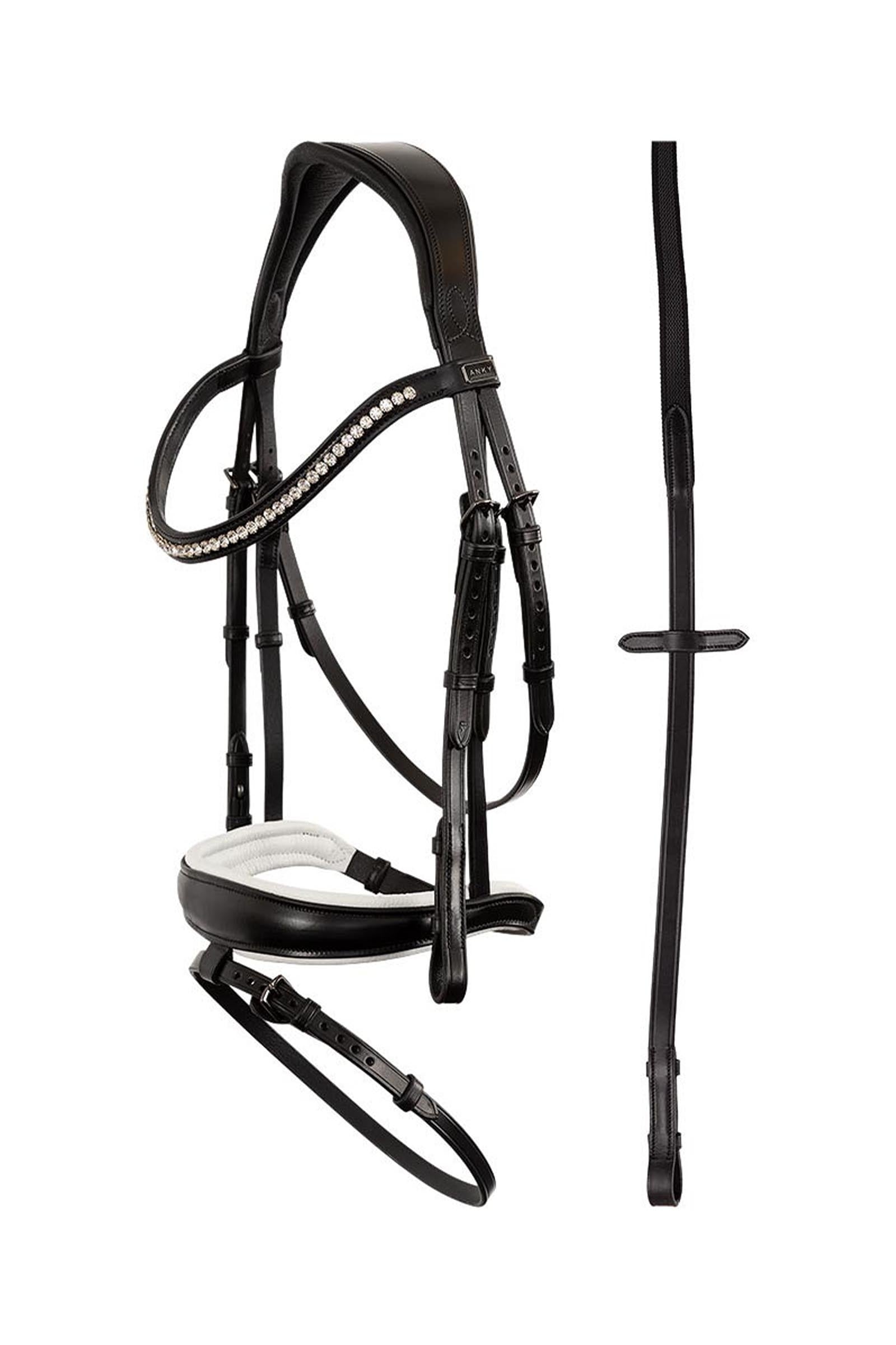 Anky ANKY Anatomic Bridle With Flash Noseband, Padded Trensenzäume & Zügel
