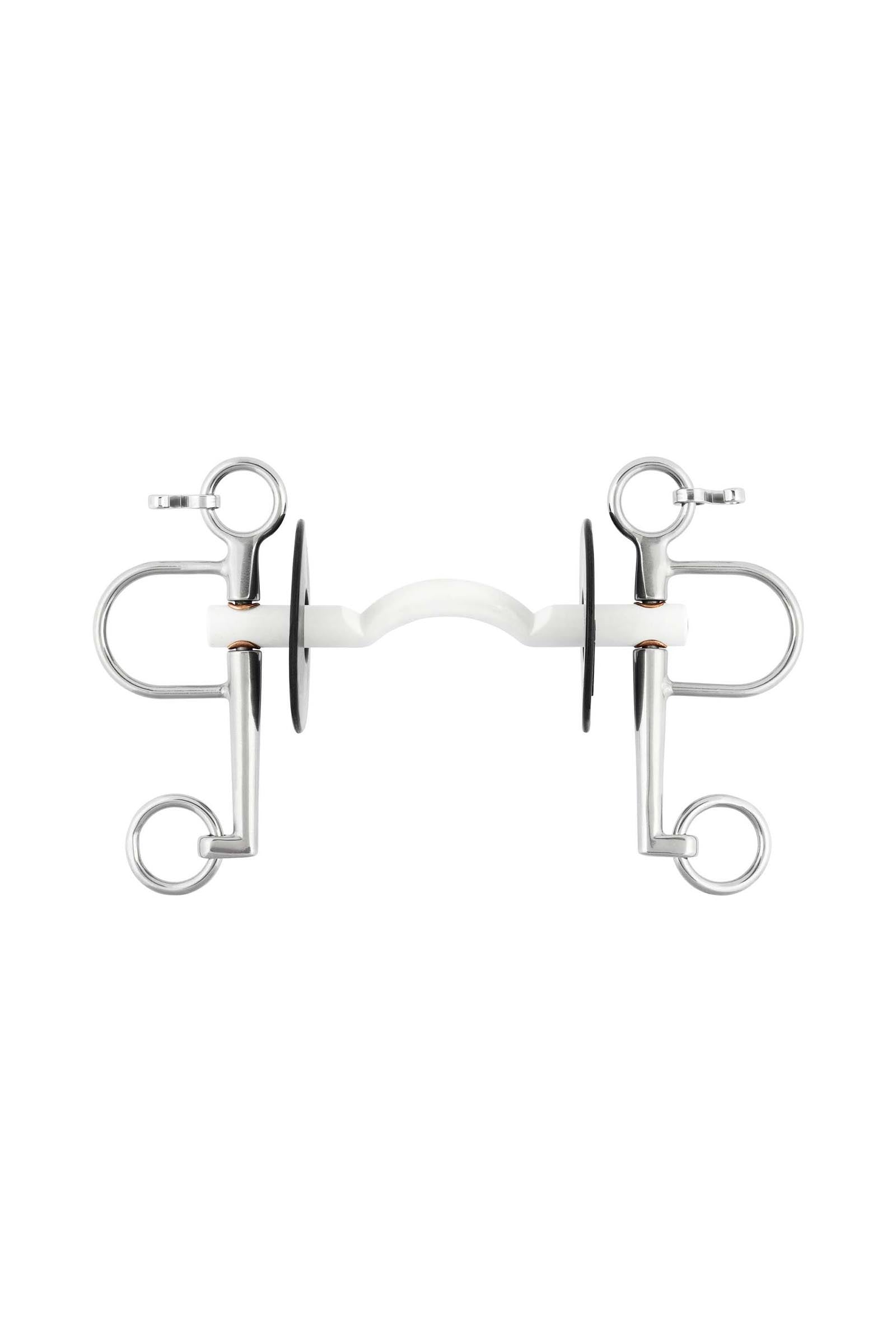 Sprenger Nathe Pelham, weiche Stange mit Zungenfreiheit, 15 mm, lange Anzüge, Thermoplastik Gebisse