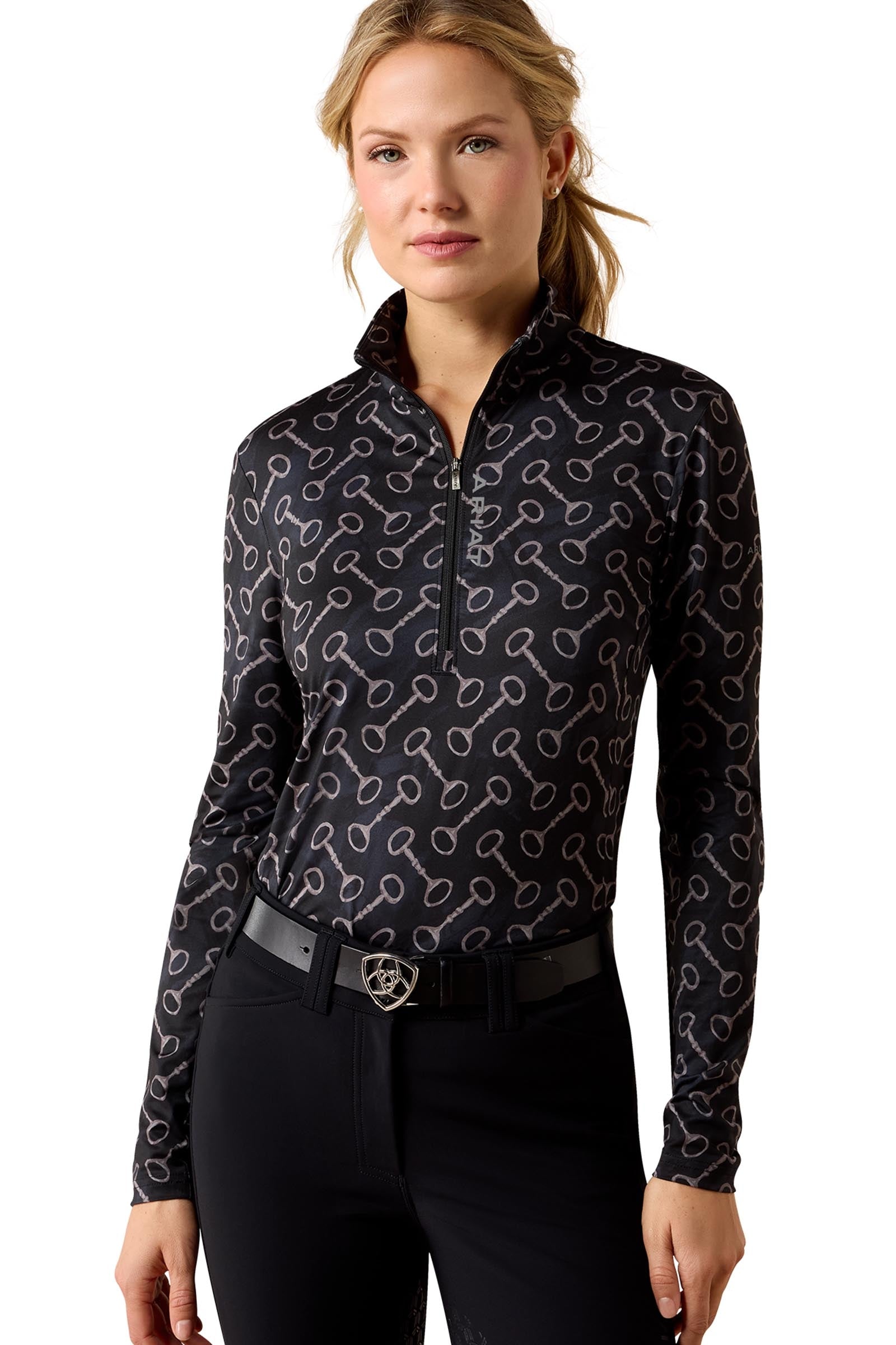 Ariat Damen Lunaveil Baselayer mit 1/2-Reißverschluss Damen Reitbekleidung