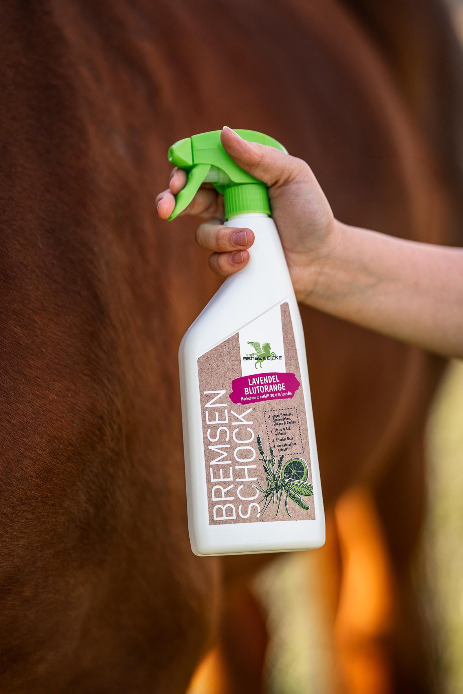 Bense & Eicke Horsefly Schock Lavender Blood Orange, 500ml Antifly Protection for Horses