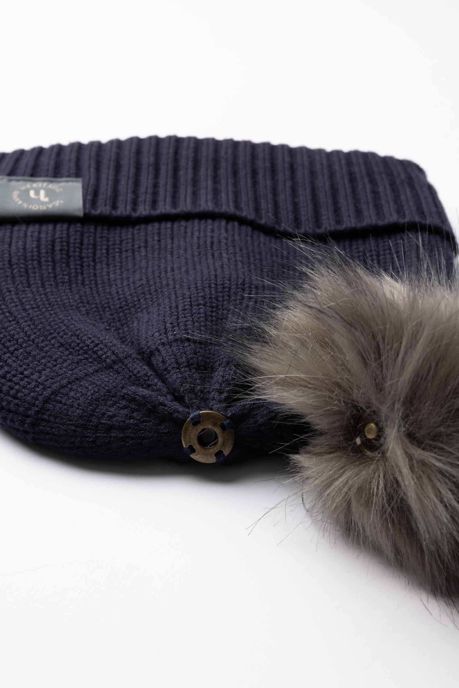 Horze Noa Kids Knitted Hat With Removable Pompom Accessories