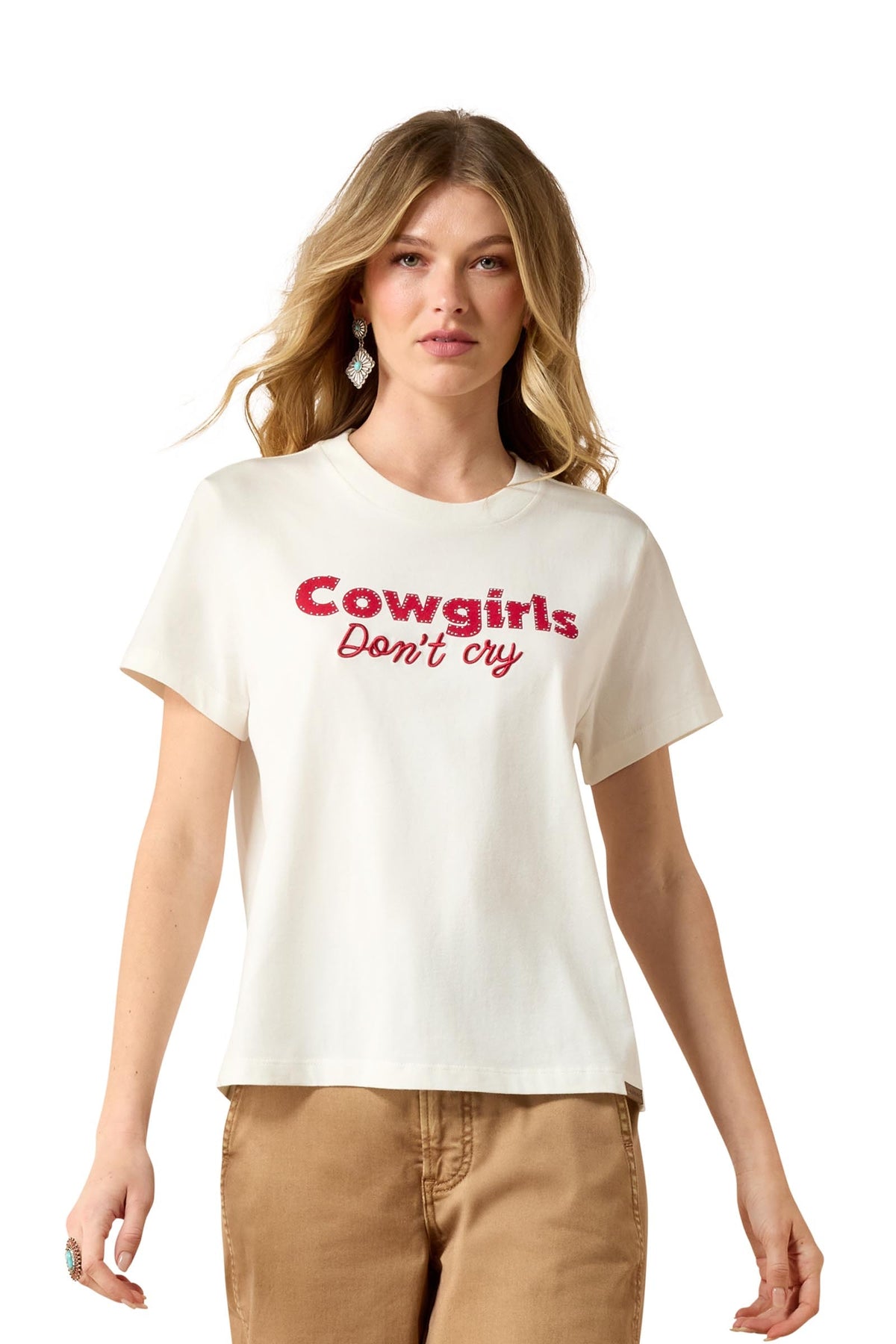 Ariat Damen Cowgirls Don't Cry T-Shirt Damen Reitbekleidung
