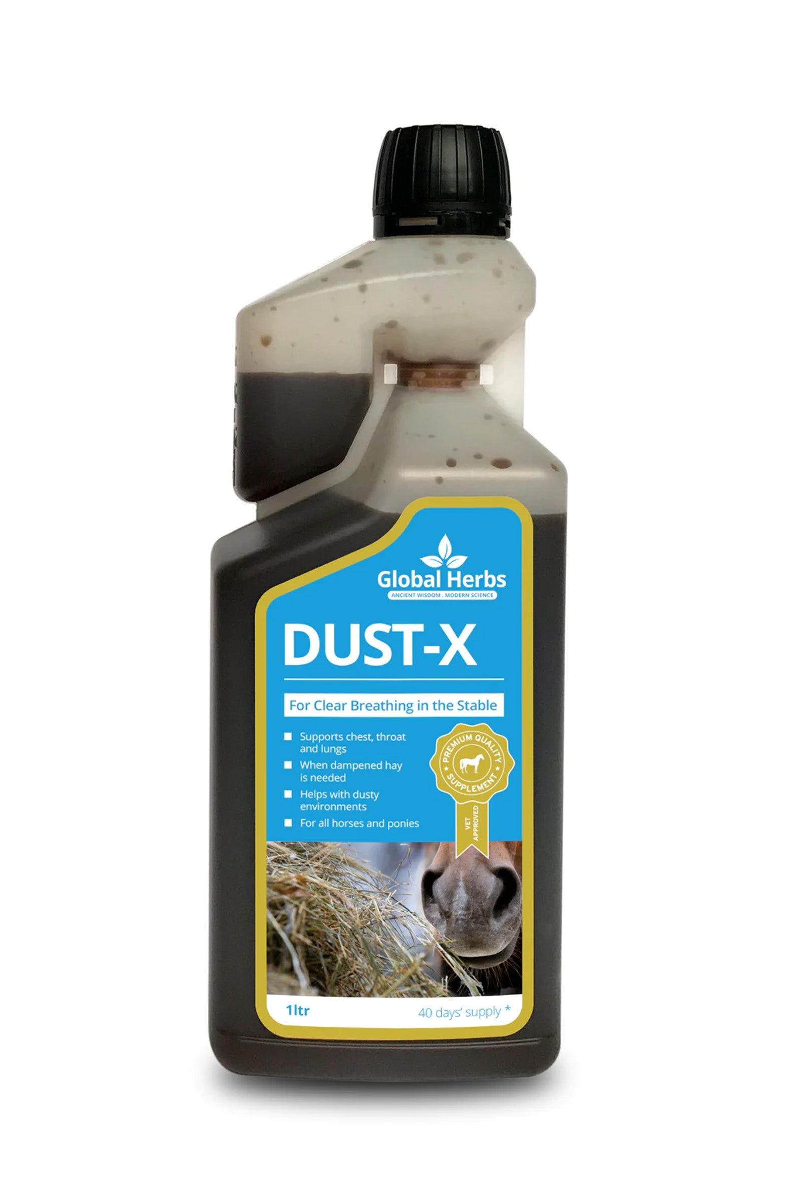 Global Herbs Dust-X Liq 1L Horse Feed & Nutrition