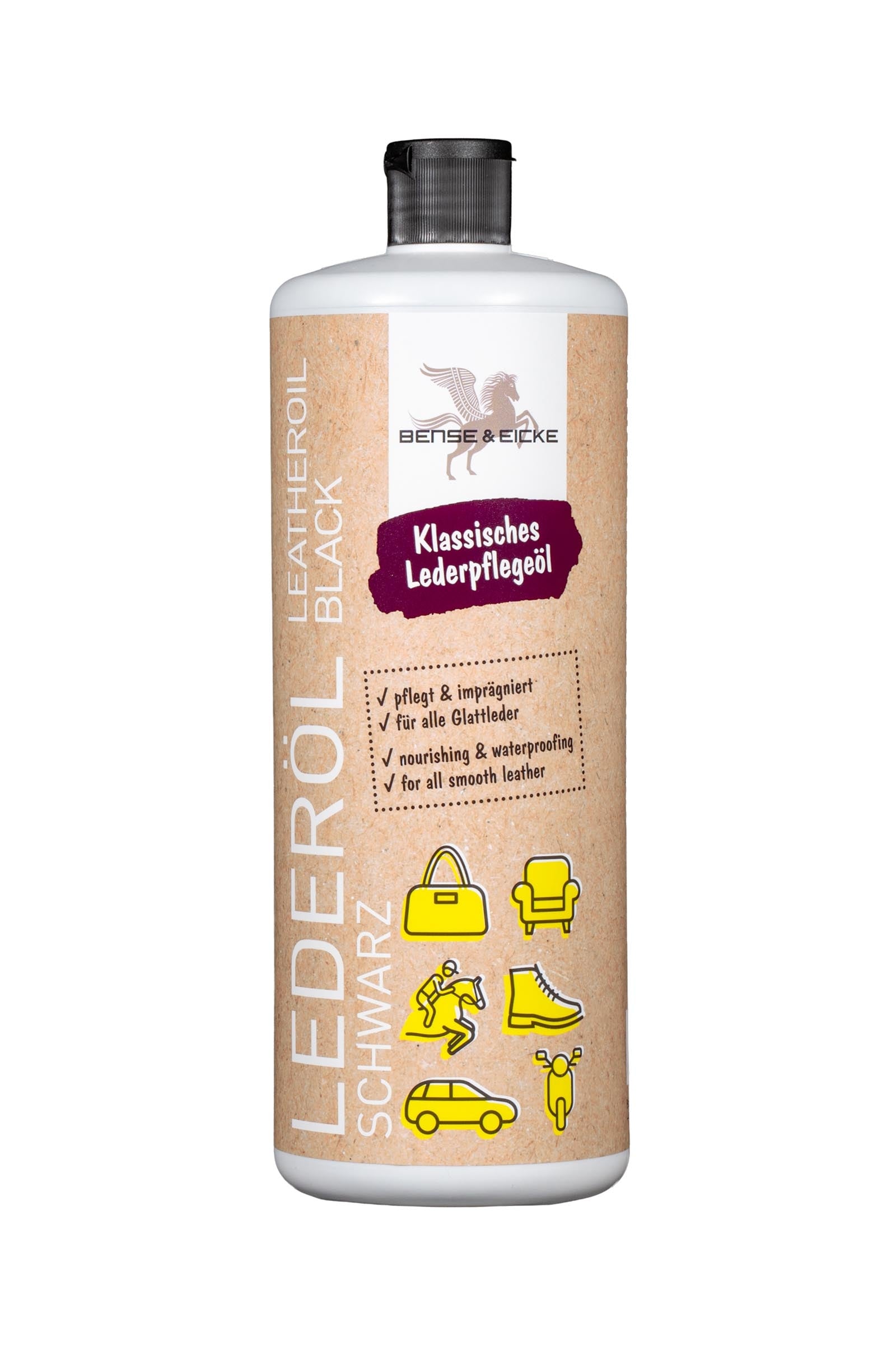 Bense & Eicke Lederöl Schwarz, 1000 ml Pflege