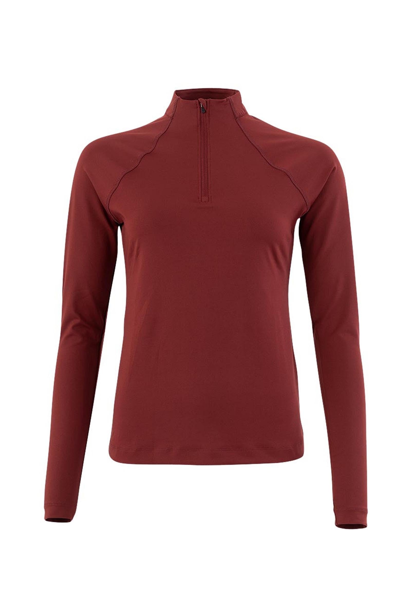 BR CLX Damen Langarm Zip Up Shirt Damen Reitbekleidung