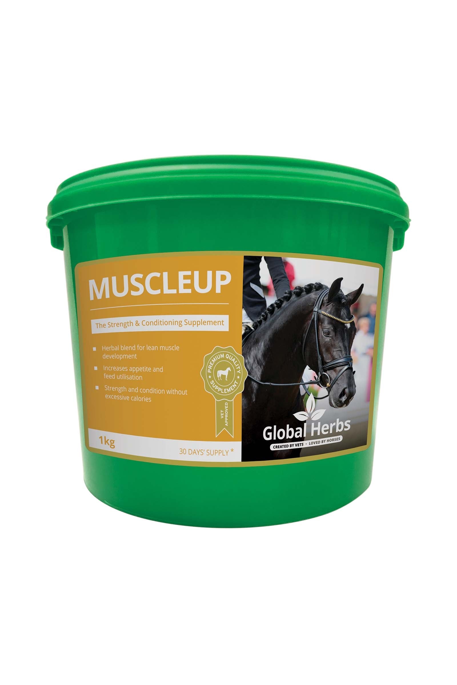 Global Herbs Muscle Up, Muskulatur, 1kg Horse Feed & Nutrition
