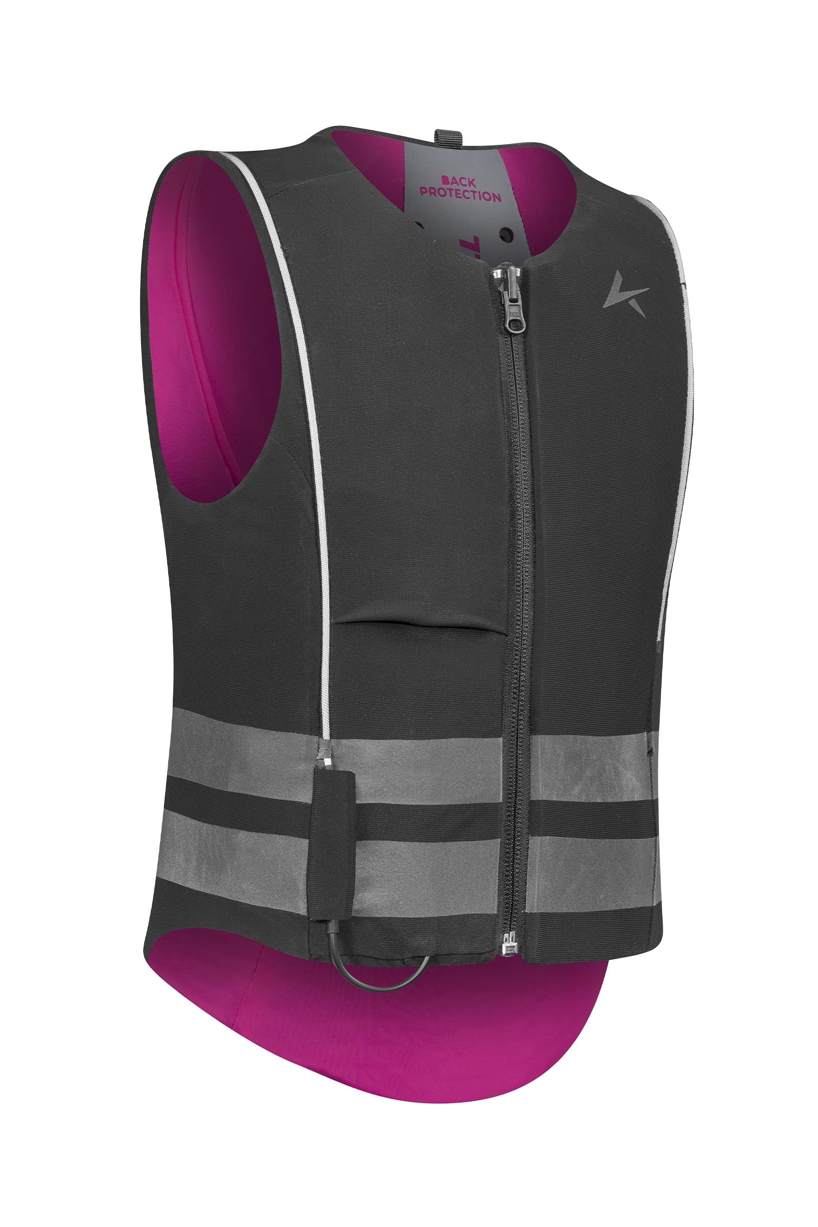 Komperdell High Visibility Junior Ballistic Weste mit Rückenprotektor, wendbar Reithelme & Sicherheitswesten