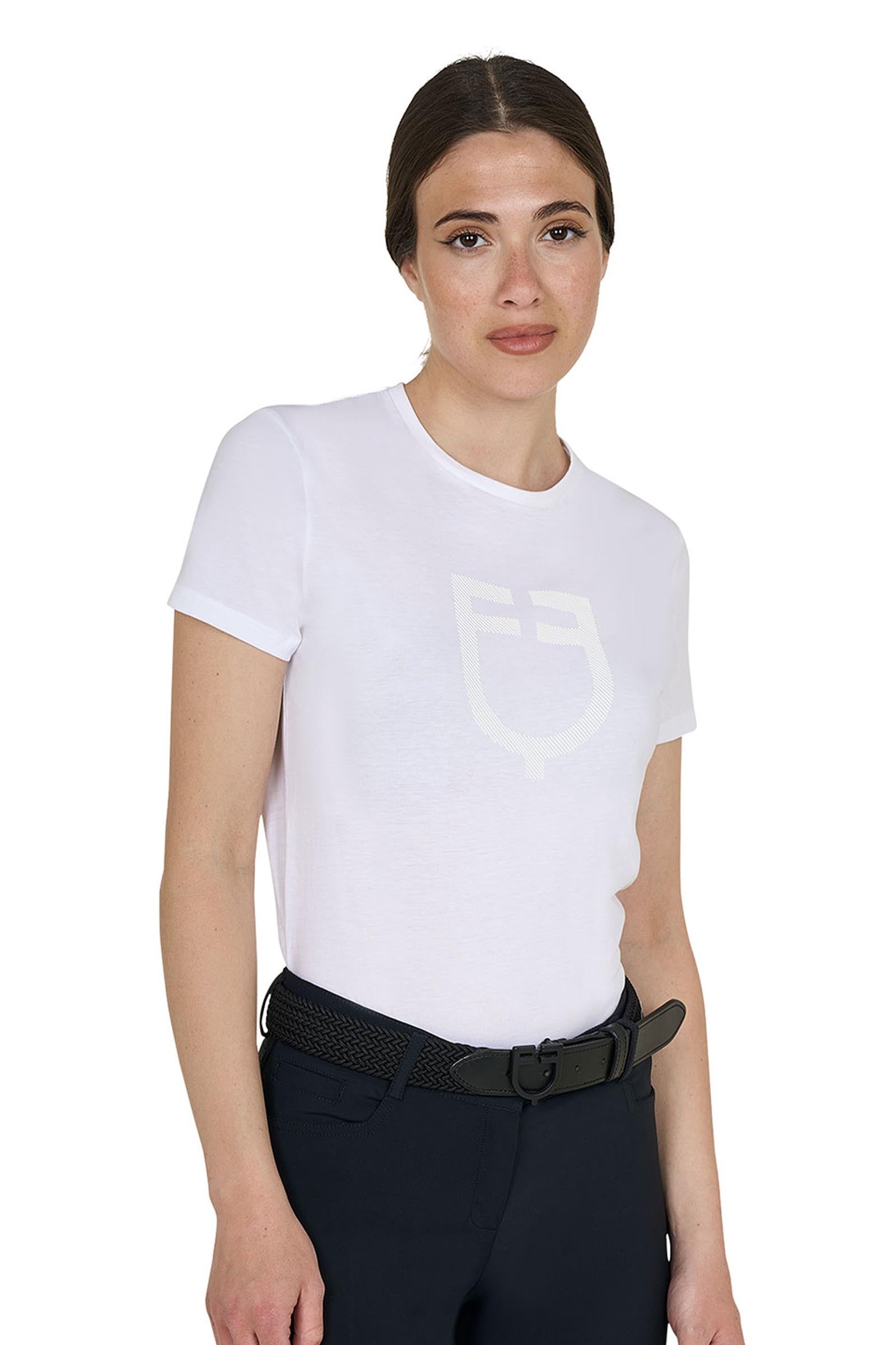 Equestro SS2026 Damen Baumwoll T-Shirt mit Glossy Logo Damen Reitbekleidung