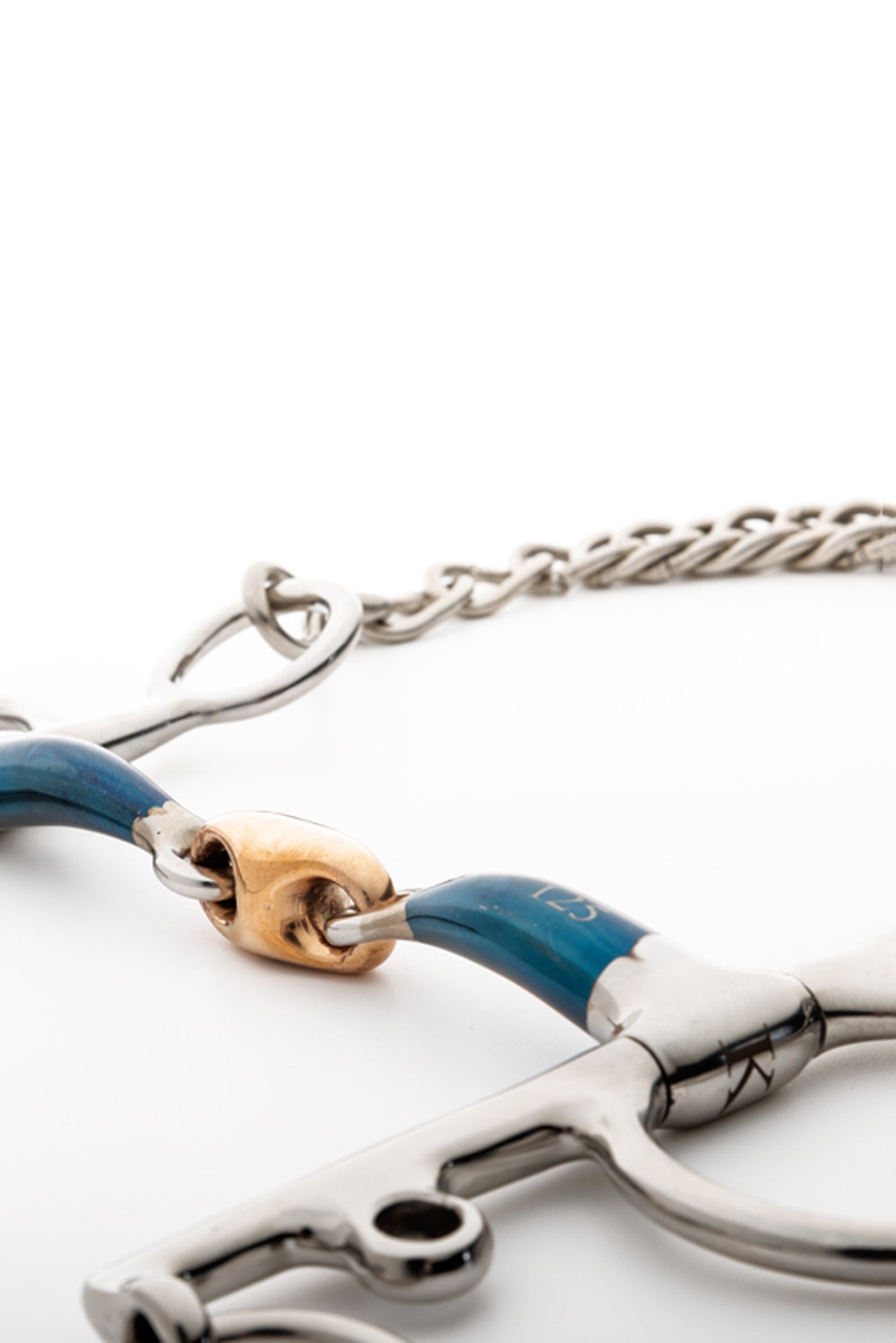 Kavalkade Ergonomic Pelham Double Jointed, Lock Up, Long, 14 mm Horse Bits