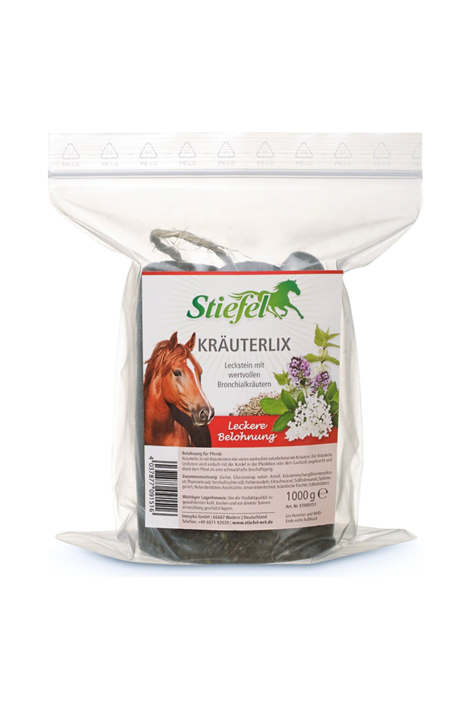 Stiefel Kräuterlix Leckstein, 1kg Horse Feed & Nutrition