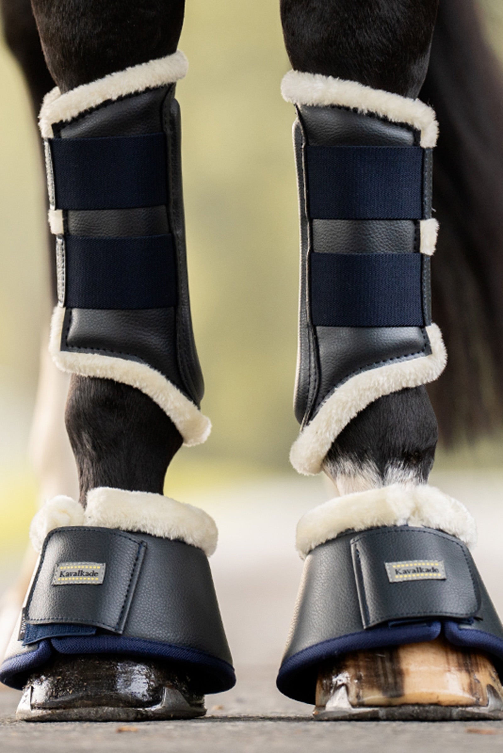 Kavalkade Over Reach Boots With Faux Fur (1 Pair) Leg Protection & Hoof Protection for Horses