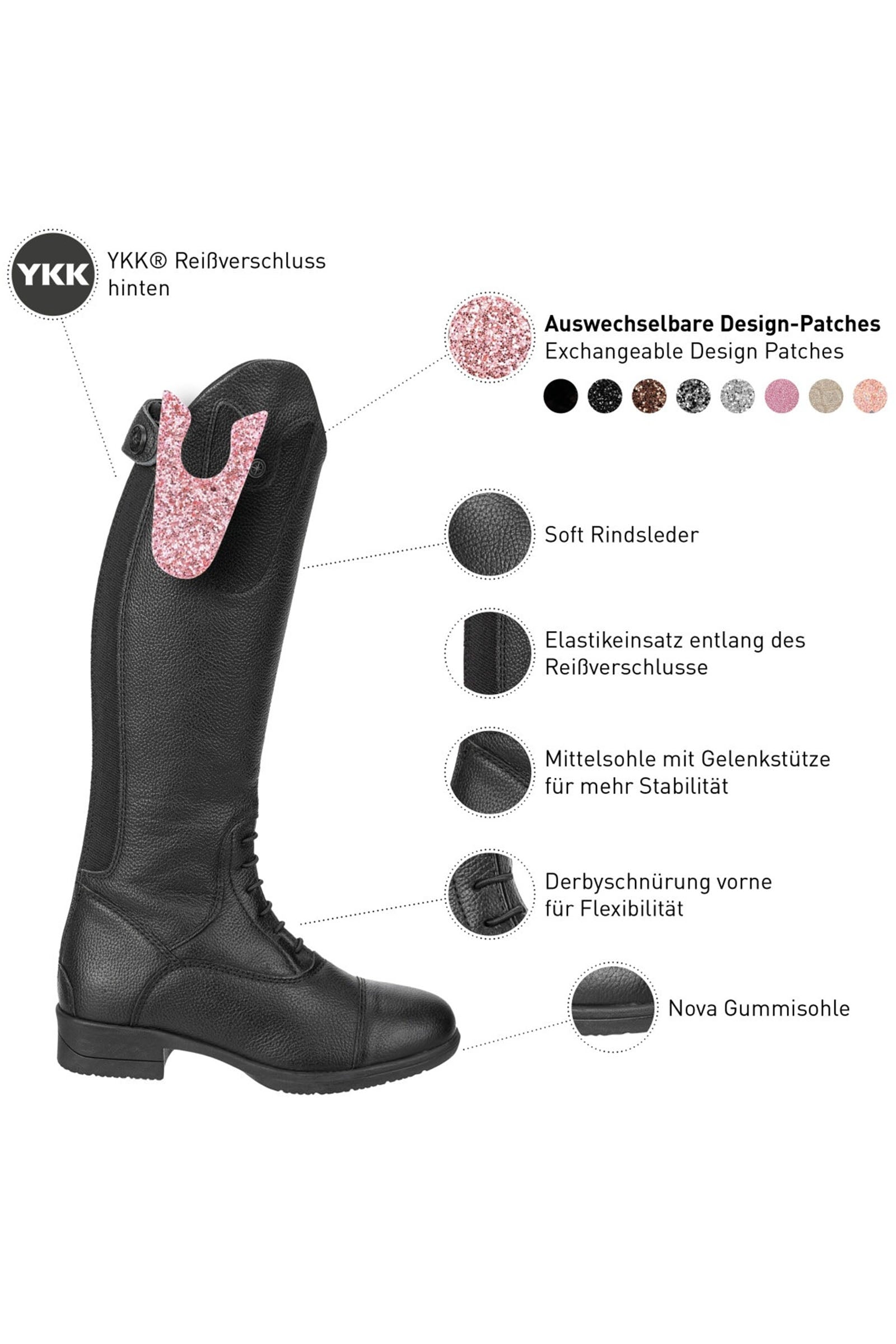 Suedwind Footwear Nova Kids Convertible Patches Riding Boots & Riding Shoes