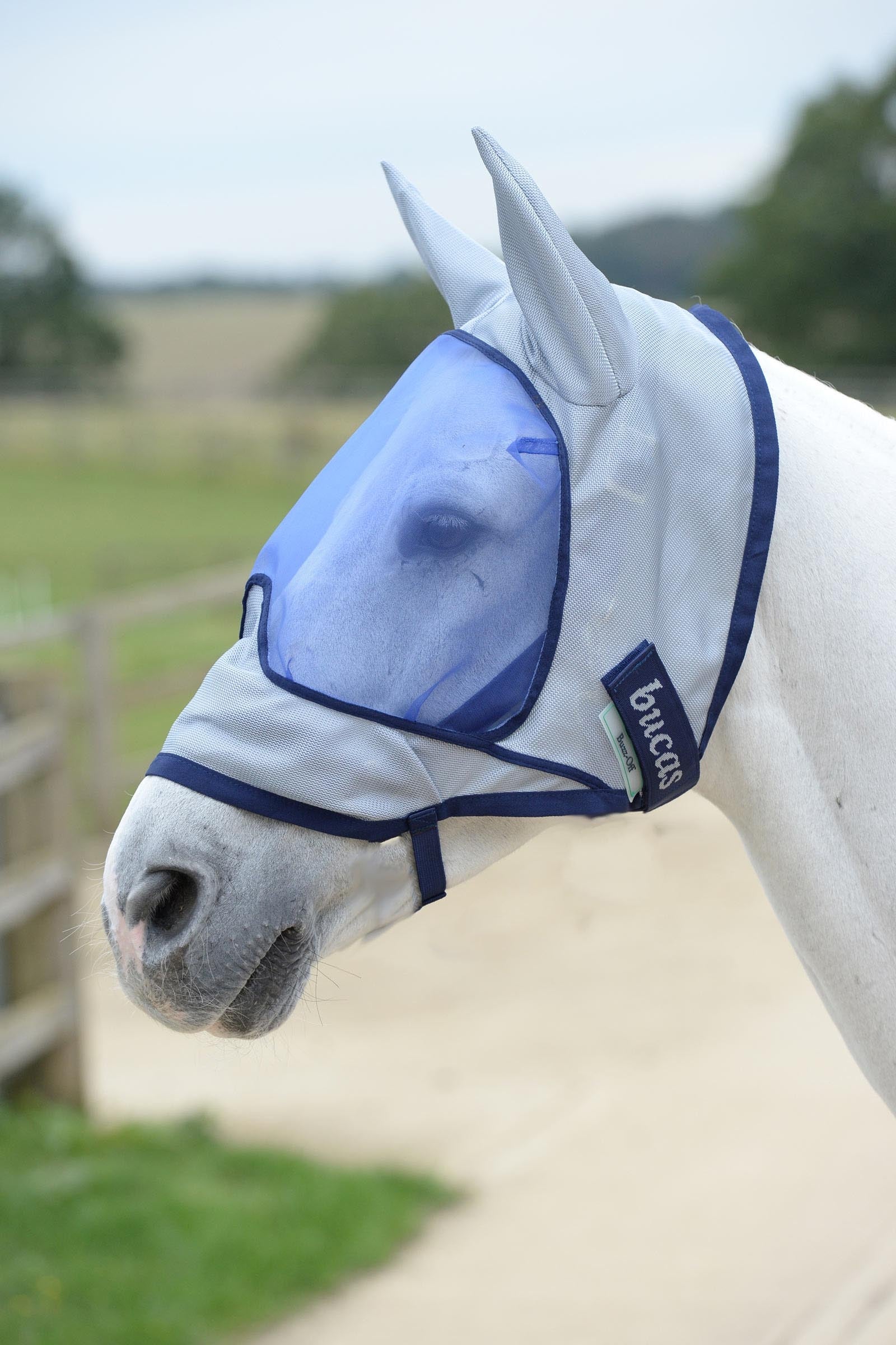 Bucas Buzz-Off Deluxe Fly Mask With Ears Antifly Protection for Horses