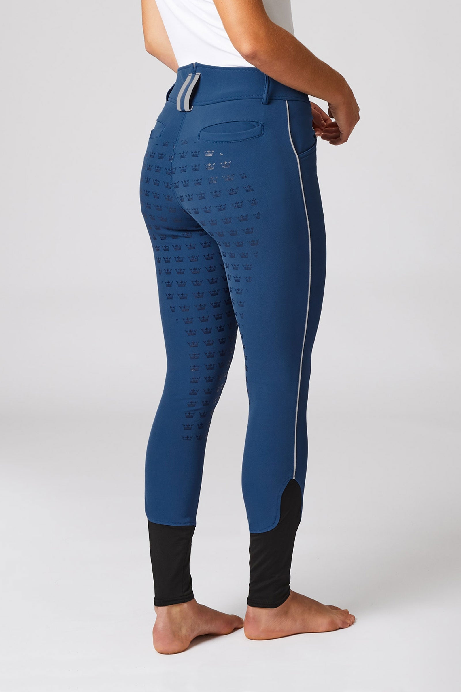 Horze Reithose mit Vollbesatz mit hohem Bund und Kontrasteinfassung Womens Breeches